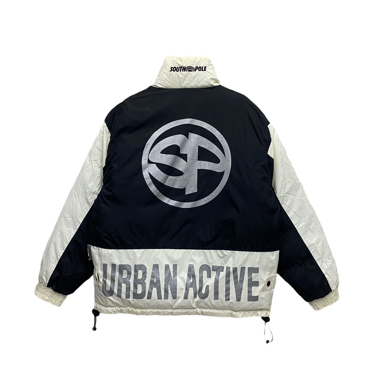 Southpole 🇯🇵 SOUTHPOLE PUFFER GOOSE DOWN REVERSIBLE BOMBER JACKET Size US L / EU 52-54 / 3 - 5 Thumbnail