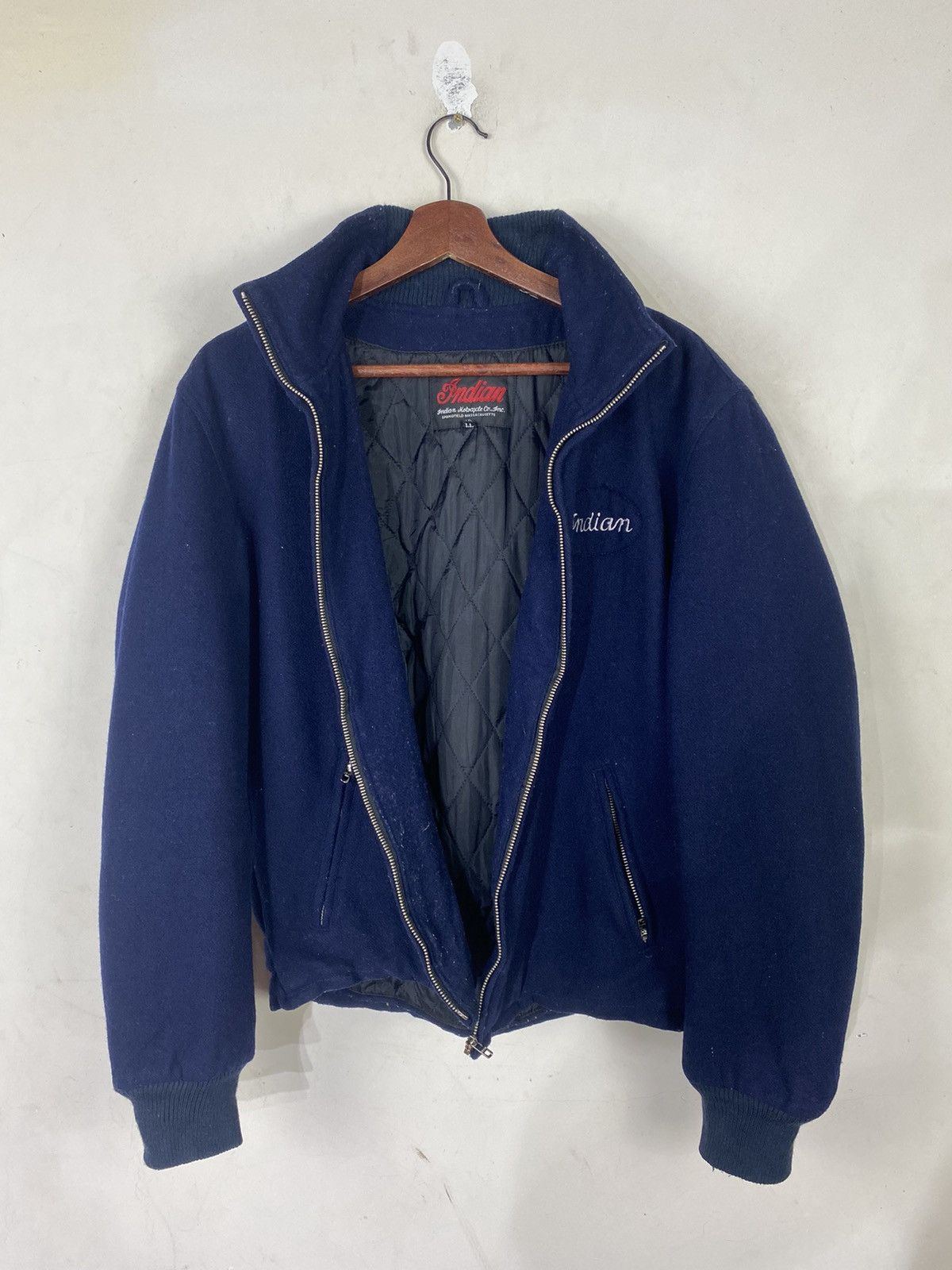 Indian Motorcycle × Vintage 🔥VTG INDIAN MOTORCYCLE BOMBER STYLE JACKET ALL EMBROIDERY Size US L / EU 52-54 / 3 - 6 Thumbnail
