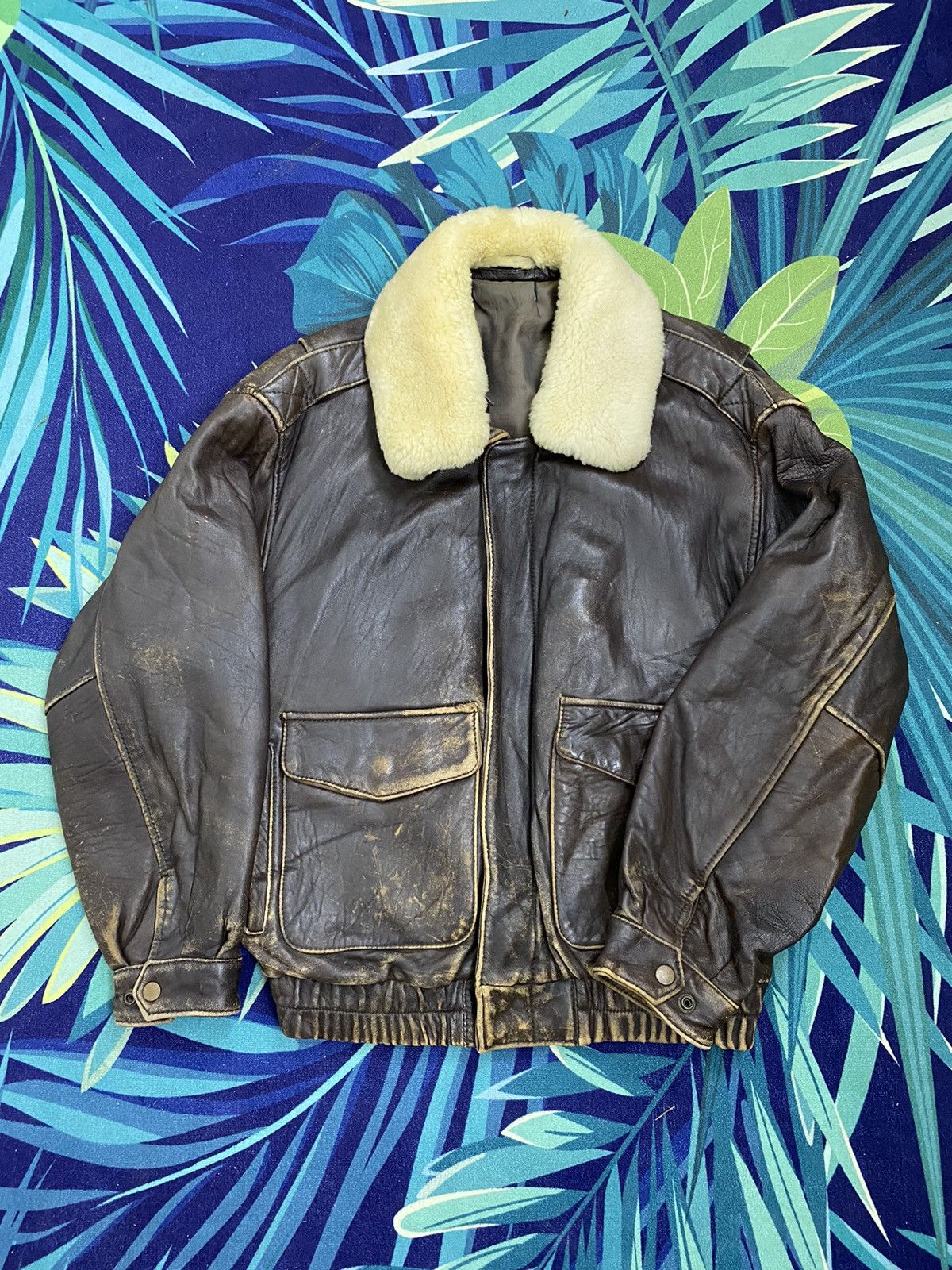 Vintage 🔥GK144 VINTAGE BONNEZ VOUX ITALY LEATHER JACKET Size US L / EU 52-54 / 3 - 1 Thumbnail
