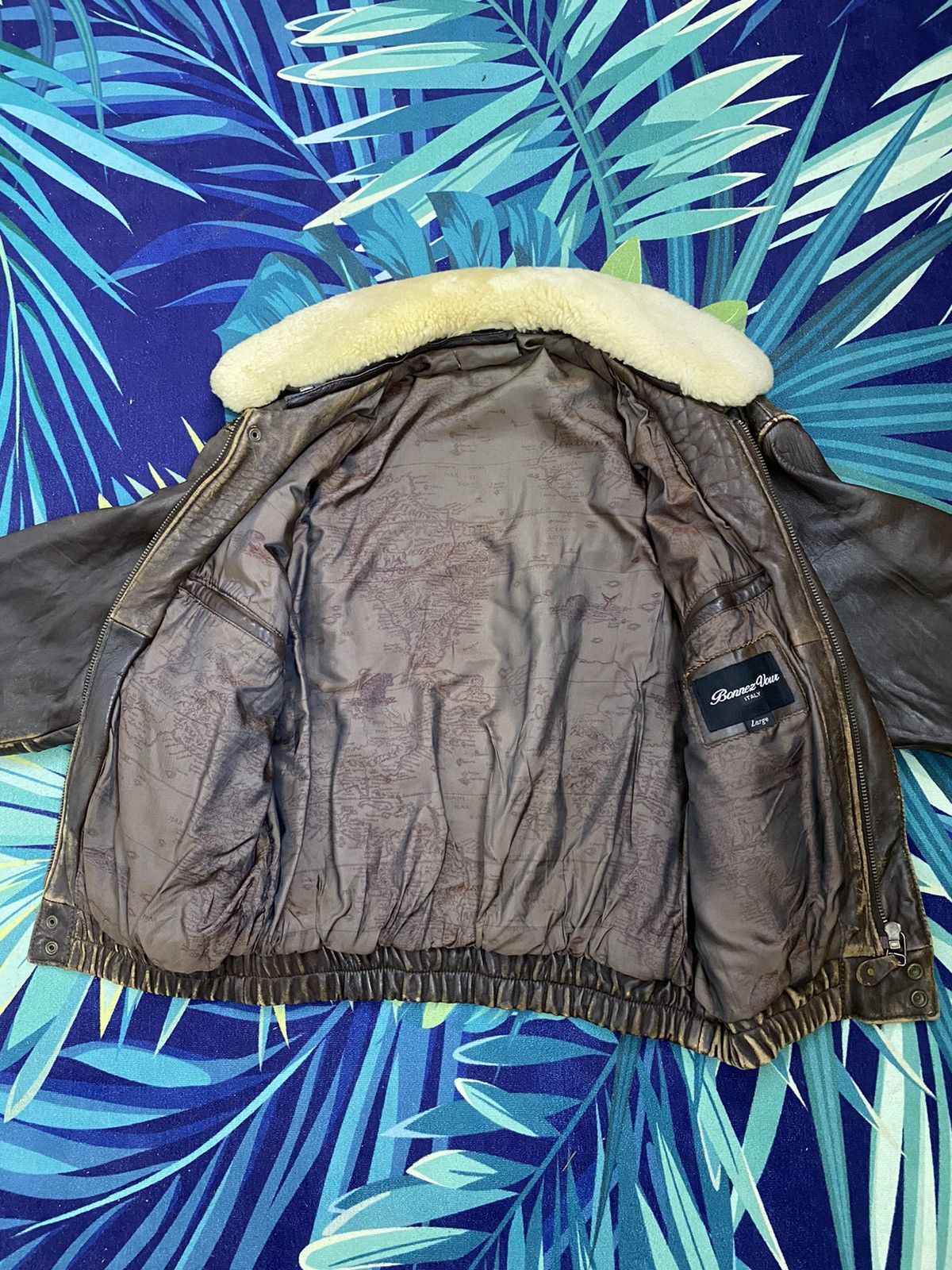 Vintage 🔥GK144 VINTAGE BONNEZ VOUX ITALY LEATHER JACKET Size US L / EU 52-54 / 3 - 12 Thumbnail