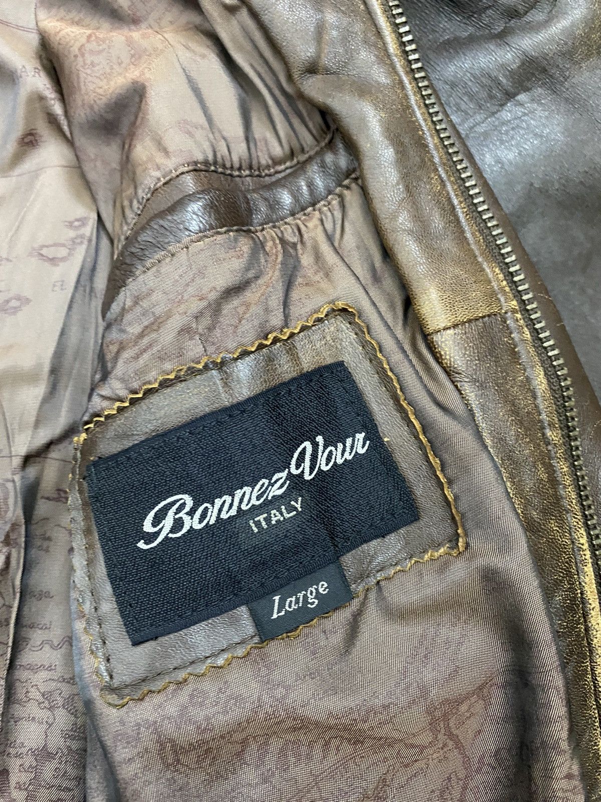 Vintage 🔥GK144 VINTAGE BONNEZ VOUX ITALY LEATHER JACKET Size US L / EU 52-54 / 3 - 13 Thumbnail