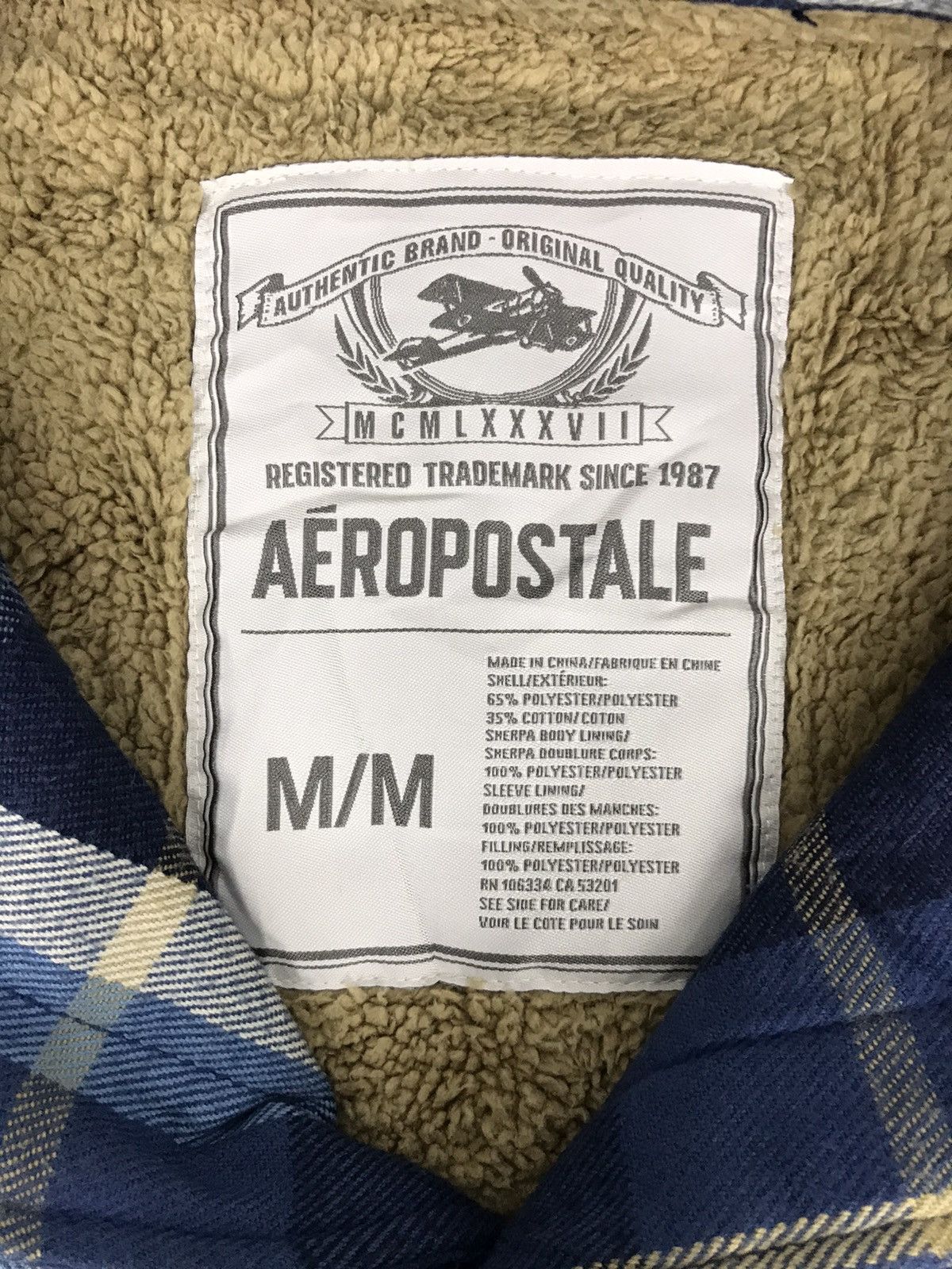 Flannel Aeropostale Sherpa Plaid Checked Double Pockets Flannel Size US L / EU 52-54 / 3 - 3 Thumbnail