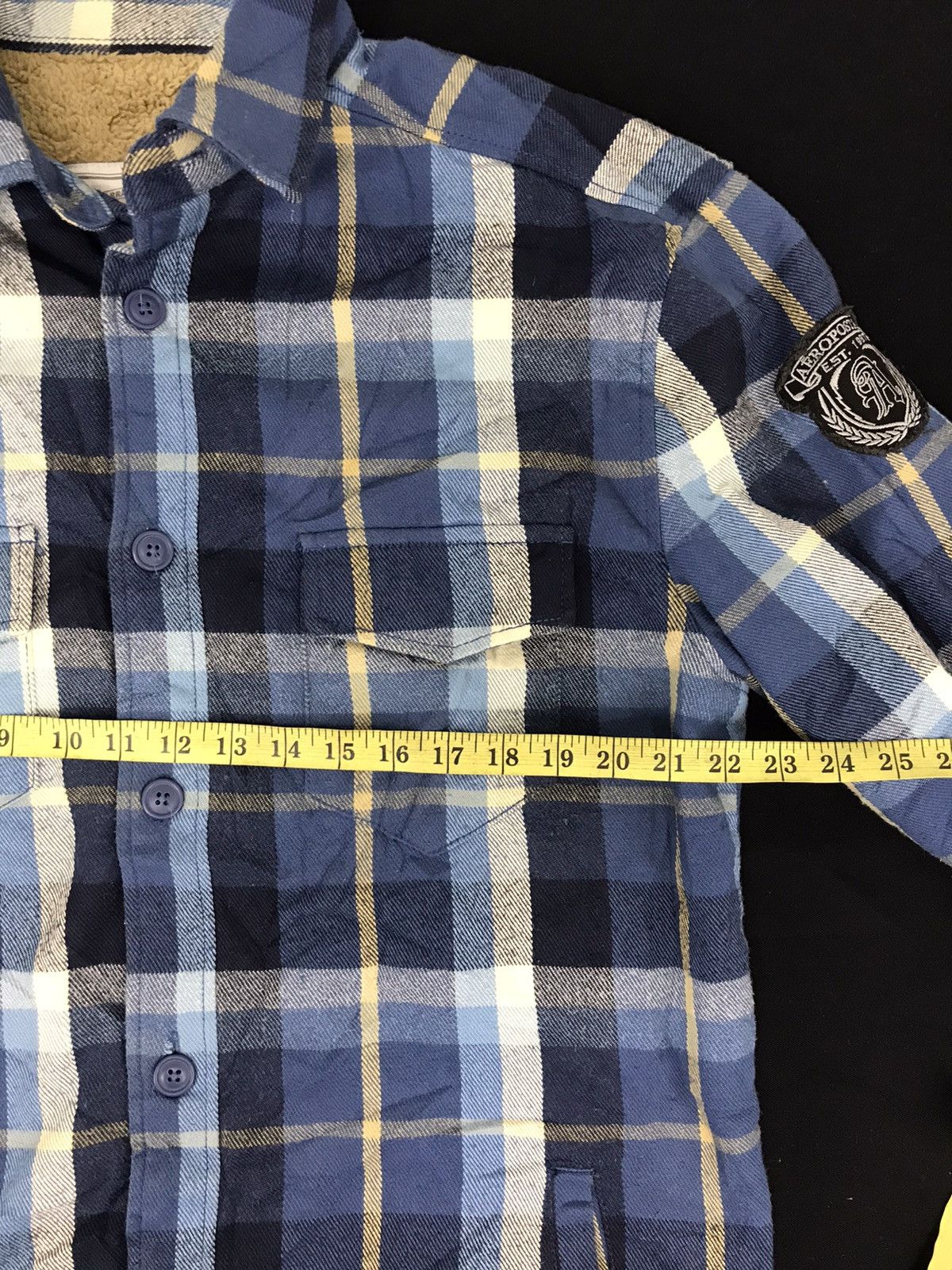 Flannel Aeropostale Sherpa Plaid Checked Double Pockets Flannel Size US L / EU 52-54 / 3 - 6 Thumbnail