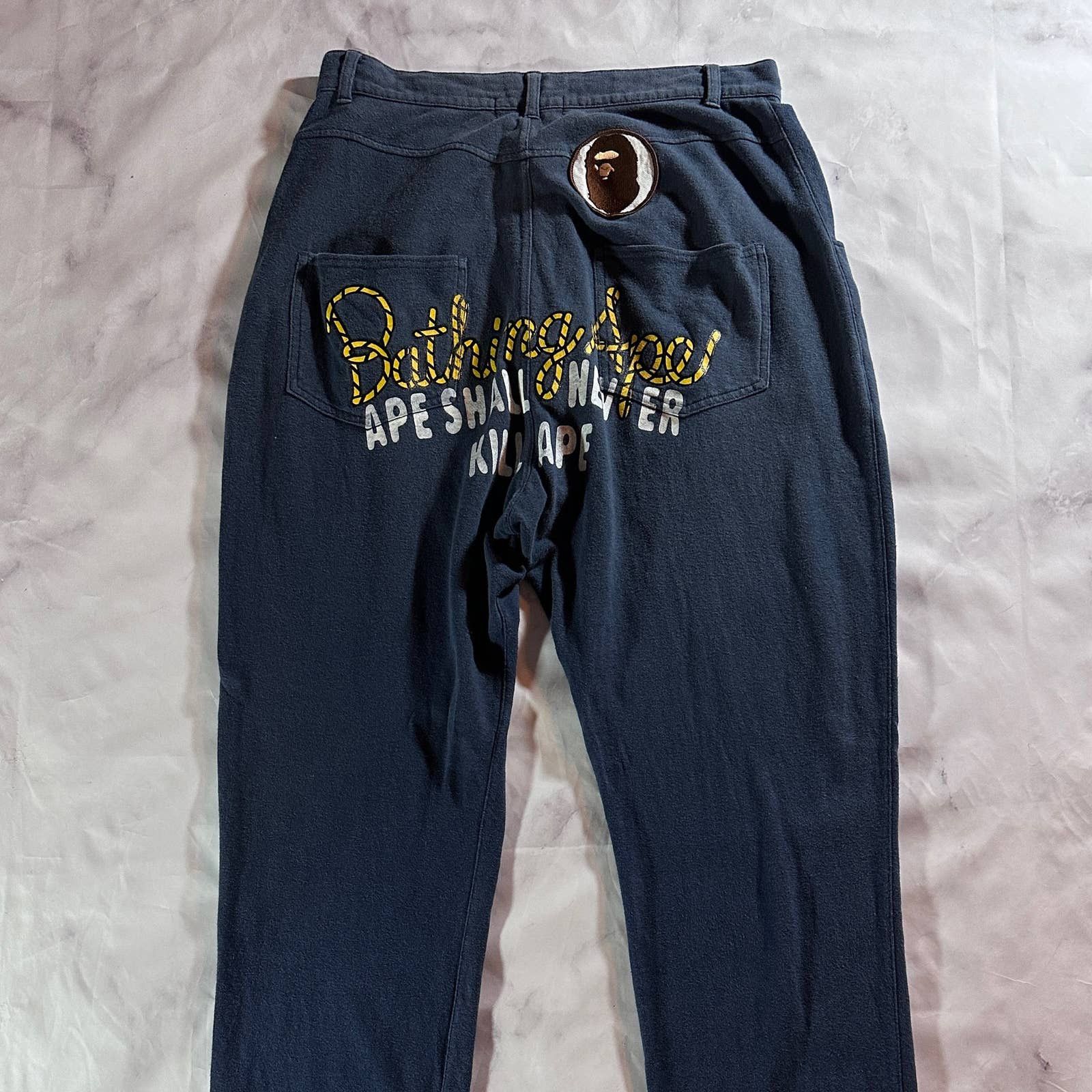 Bape Champion Logo Sweat Pants Size 31" - 2 Thumbnail