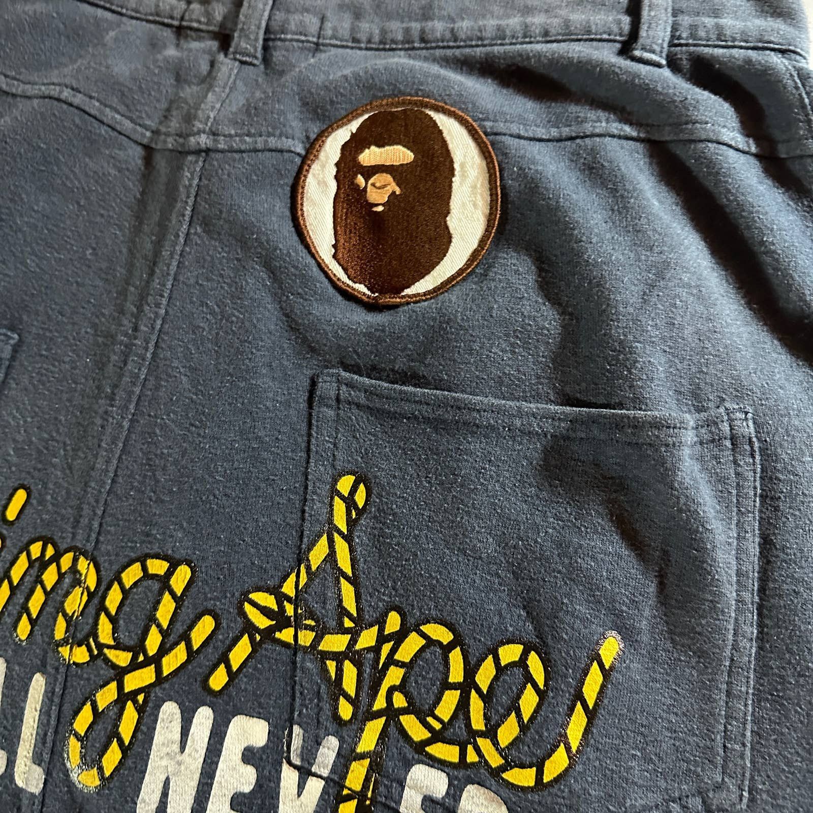 Bape Champion Logo Sweat Pants Size 31" - 5 Thumbnail