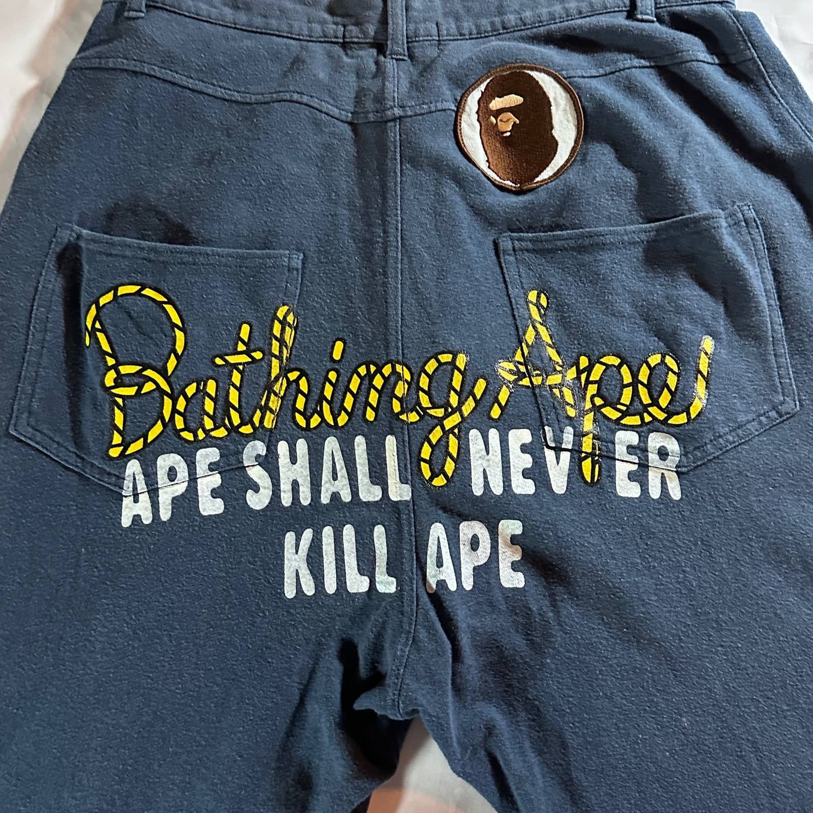 Bape Champion Logo Sweat Pants Size 31" - 3 Thumbnail
