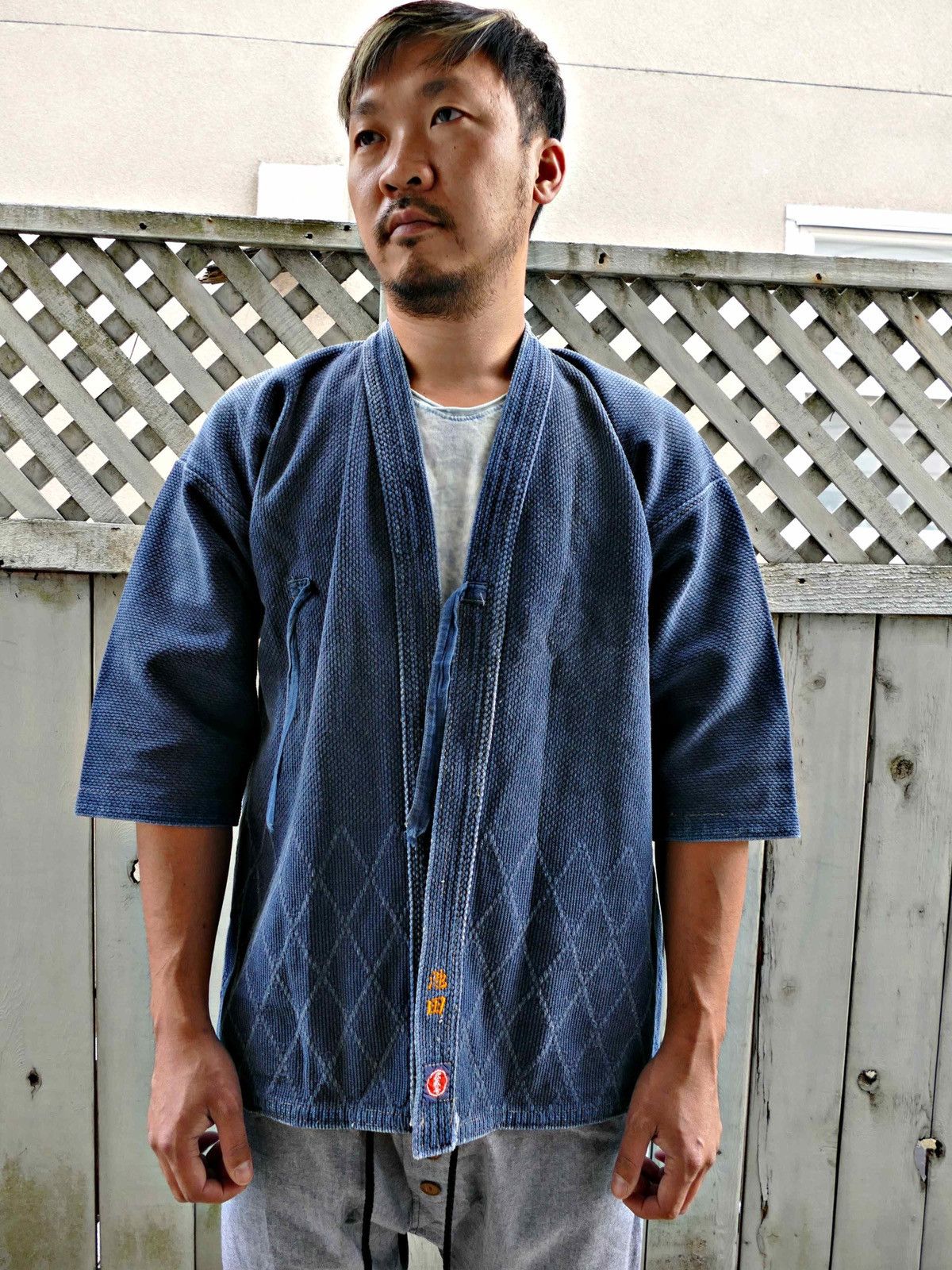 Indigo × Japanese Brand ANTIQUE INDIGO KENDO SASHIKO SWORDMAN JACKET Size US L / EU 52-54 / 3 - 10 Thumbnail