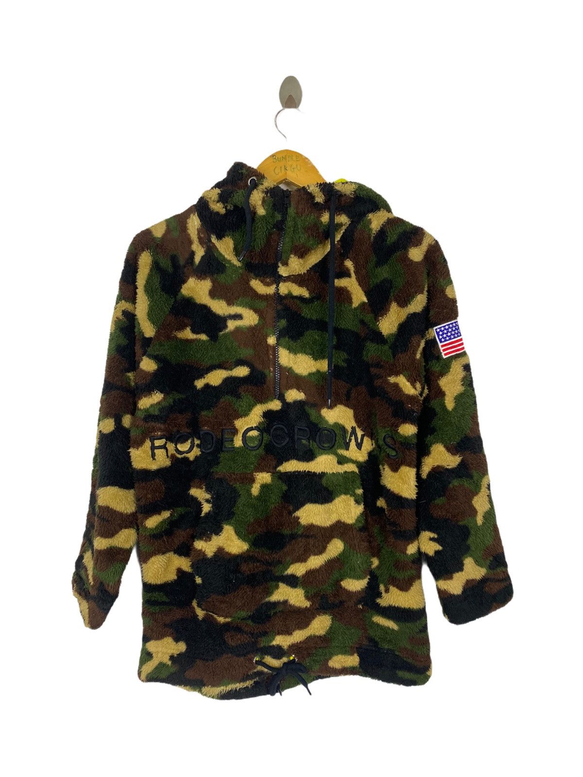 Japanese Brand RODEO CROWN CAMO FLEECE HOODIES SWEATER Size US M / EU 48-50 / 2 - 2 Thumbnail