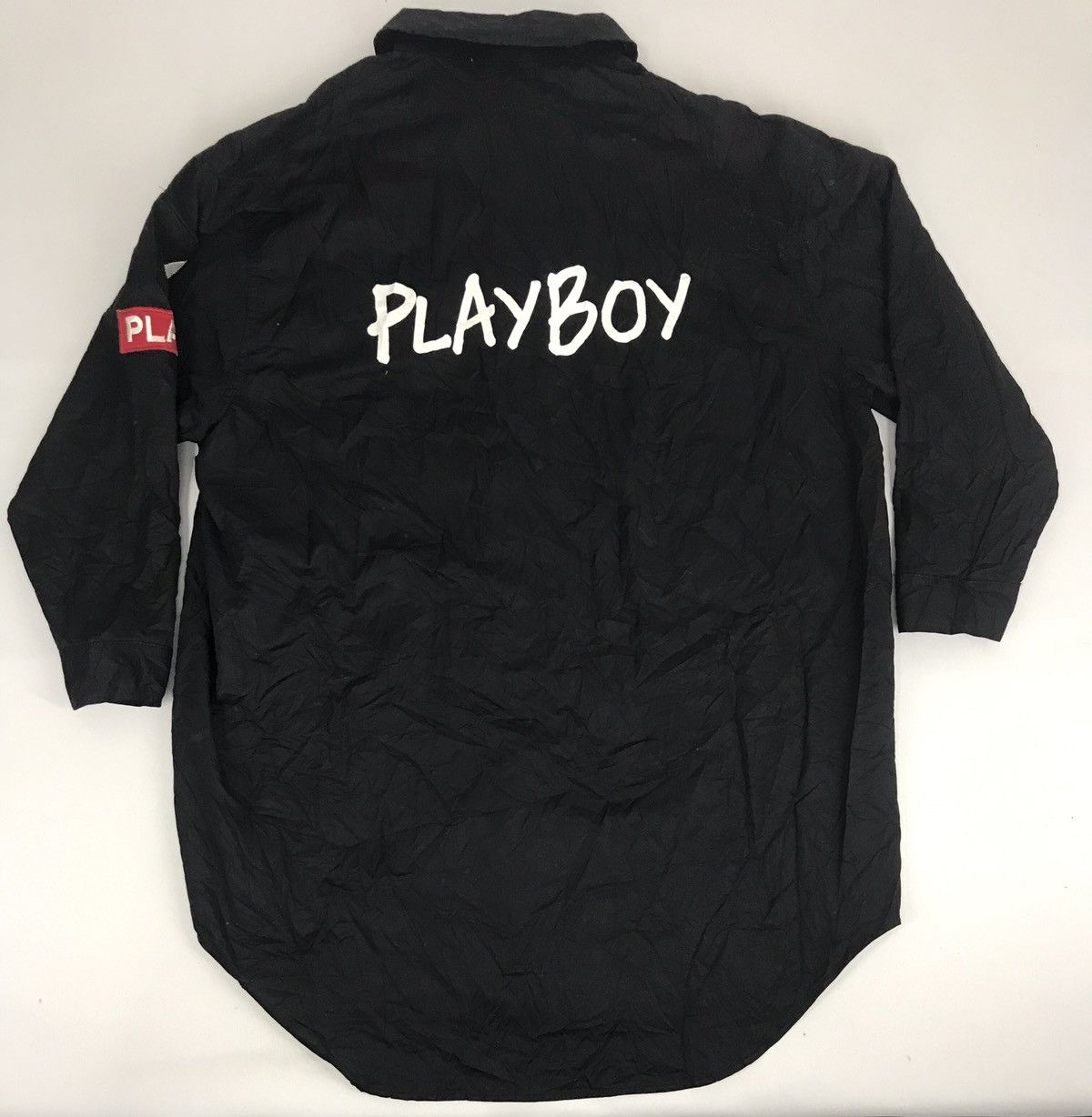 Playboy Streetwear Vintage Playboy Button Down Bunny Logo Spell Out Double Pockets Grailed