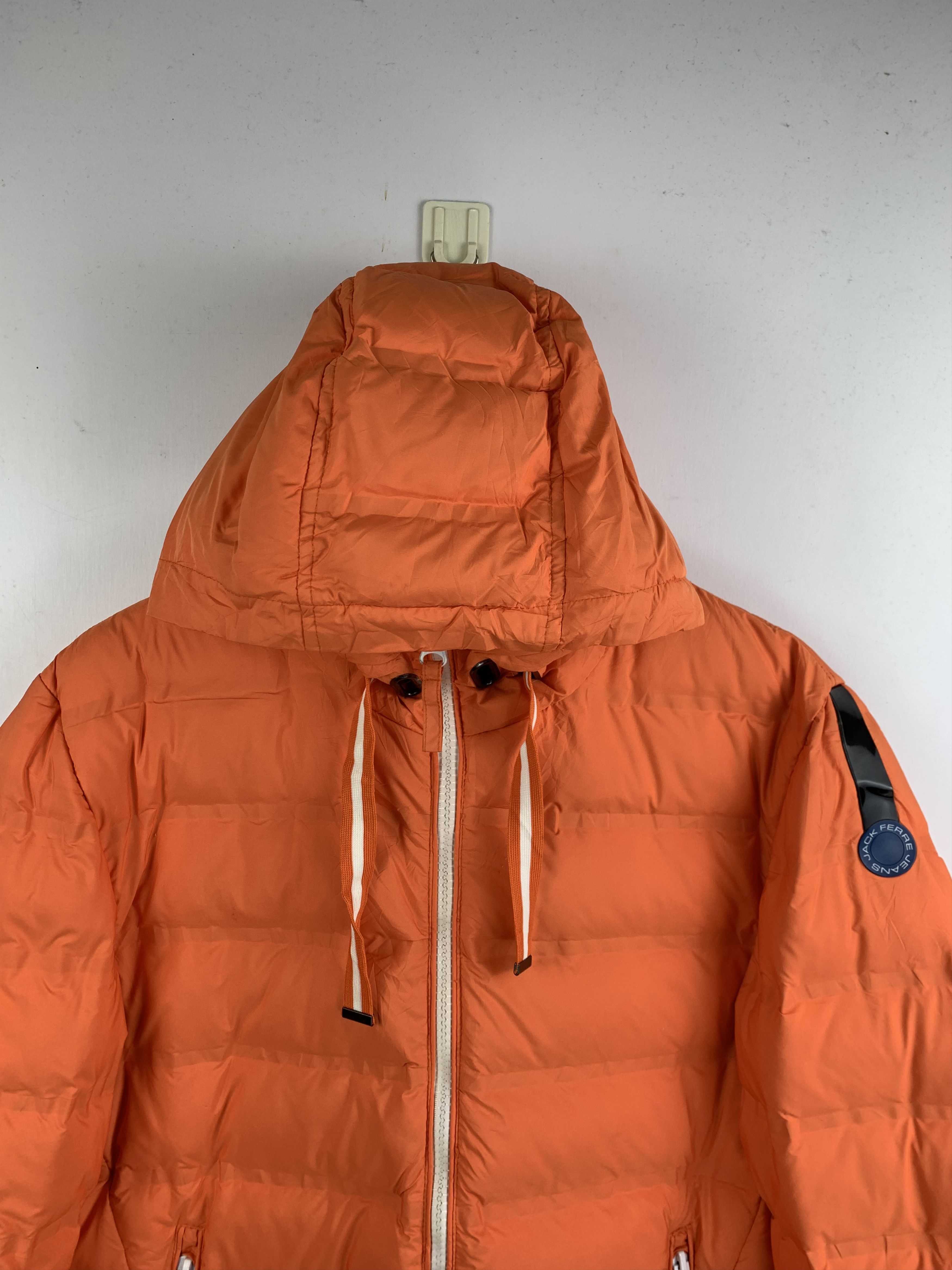 Japanese Brand Vintage Archive Jack Ferre Orange Hooded Puffer Jacket Size US XL / EU 56 / 4 - 3 Thumbnail