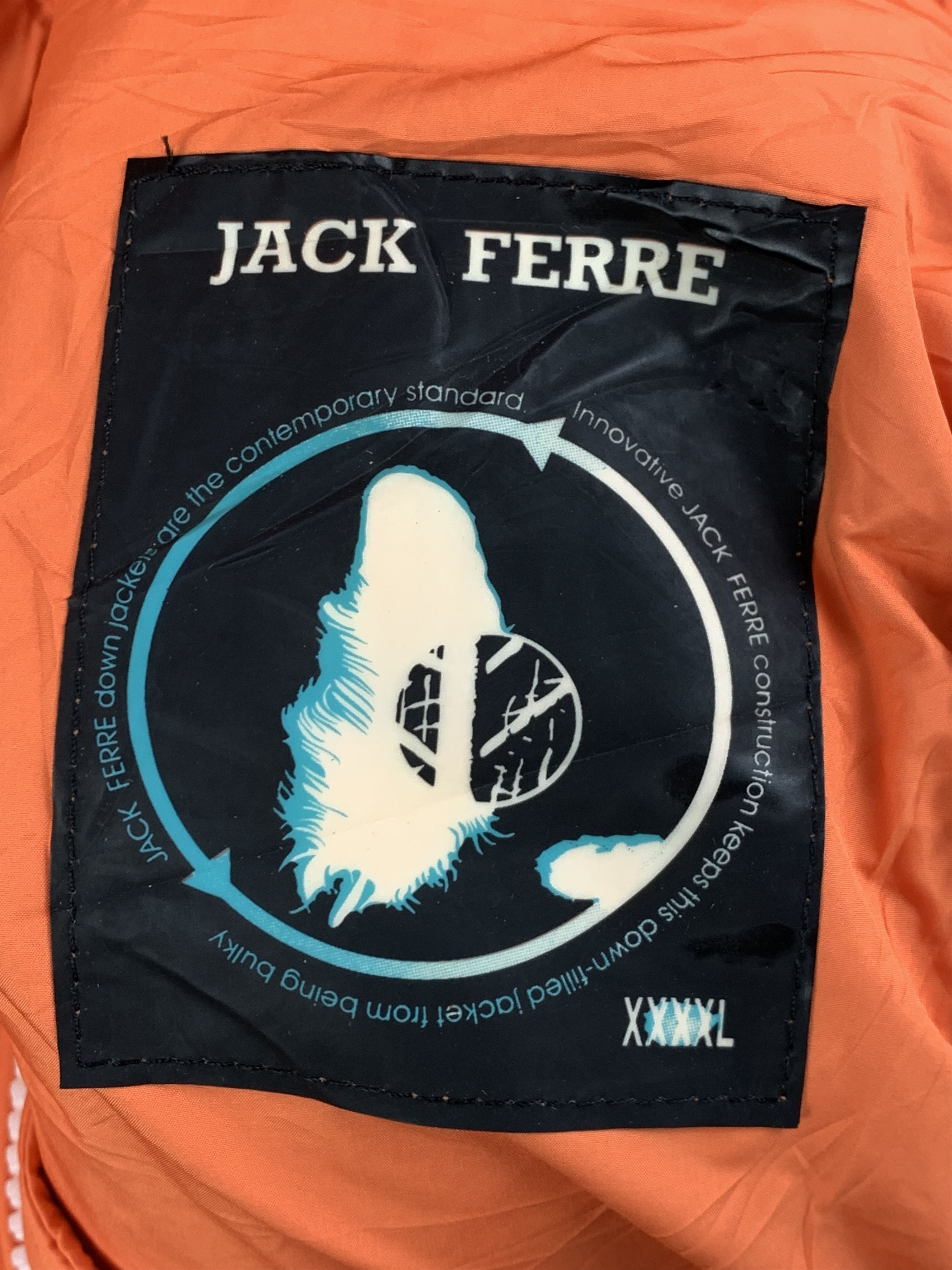 Japanese Brand Vintage Archive Jack Ferre Orange Hooded Puffer Jacket Size US XL / EU 56 / 4 - 11 Thumbnail