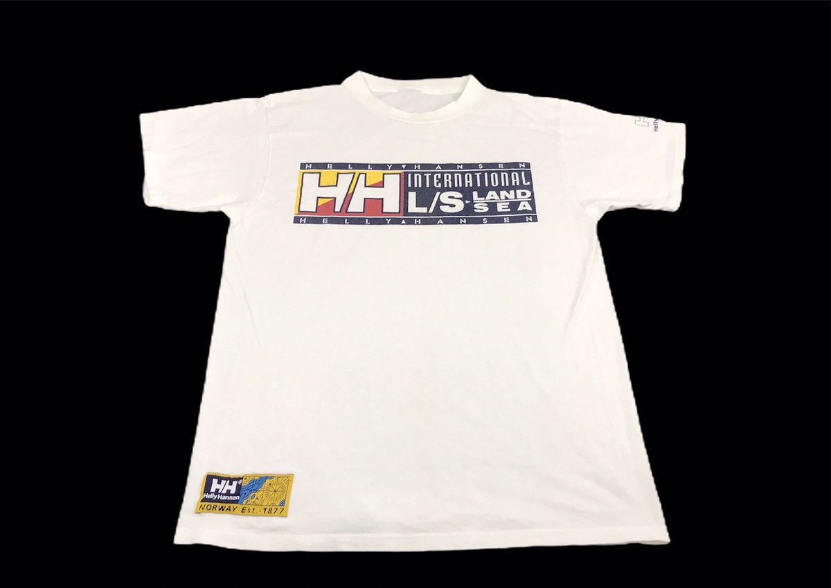Helly Hansen Vintage Helly Hansen International Land Sea Norway Tee Size US L / EU 52-54 / 3 - 1 Thumbnail
