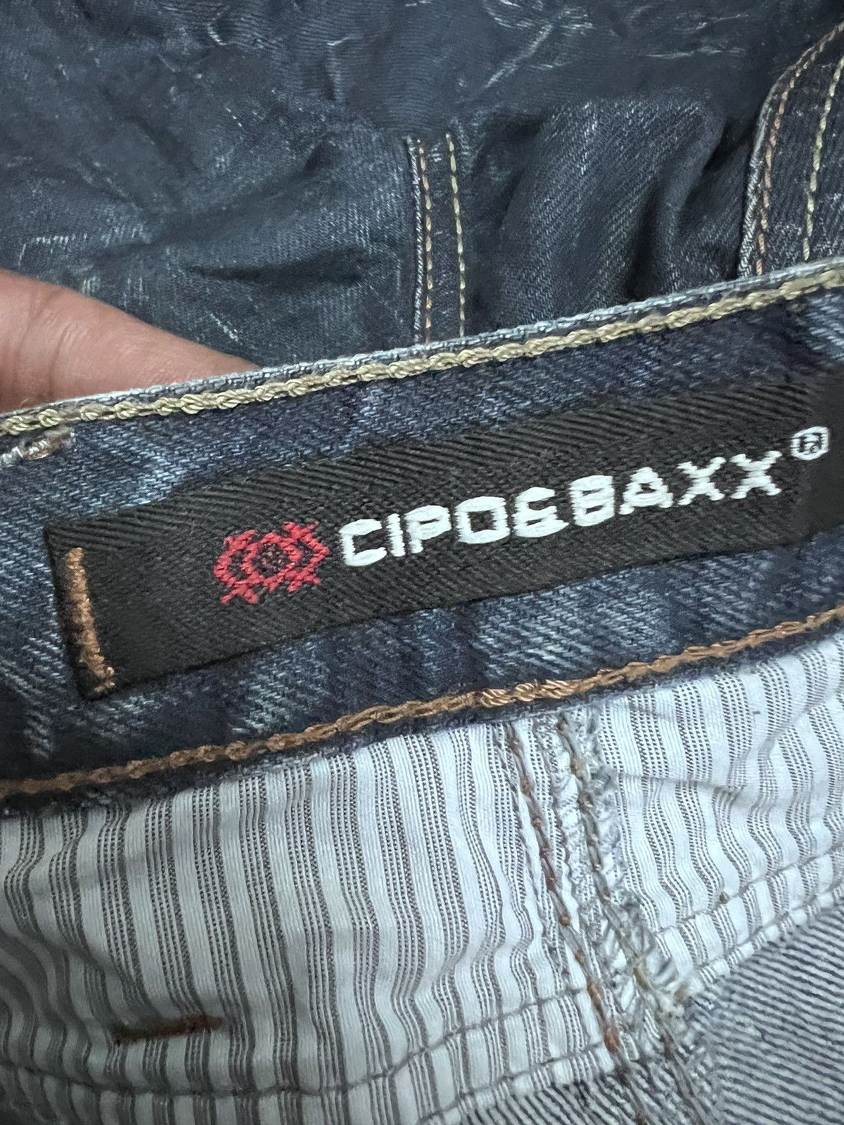 Other SICK💥CIPO&BAXX DISTRESSED DENIM PANTS INSPIRED ISSEY MIYAKE Size US 35 - 9 Thumbnail