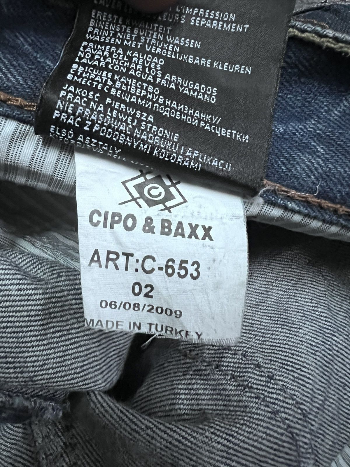 Other SICK💥CIPO&BAXX DISTRESSED DENIM PANTS INSPIRED ISSEY MIYAKE Size US 35 - 11 Thumbnail