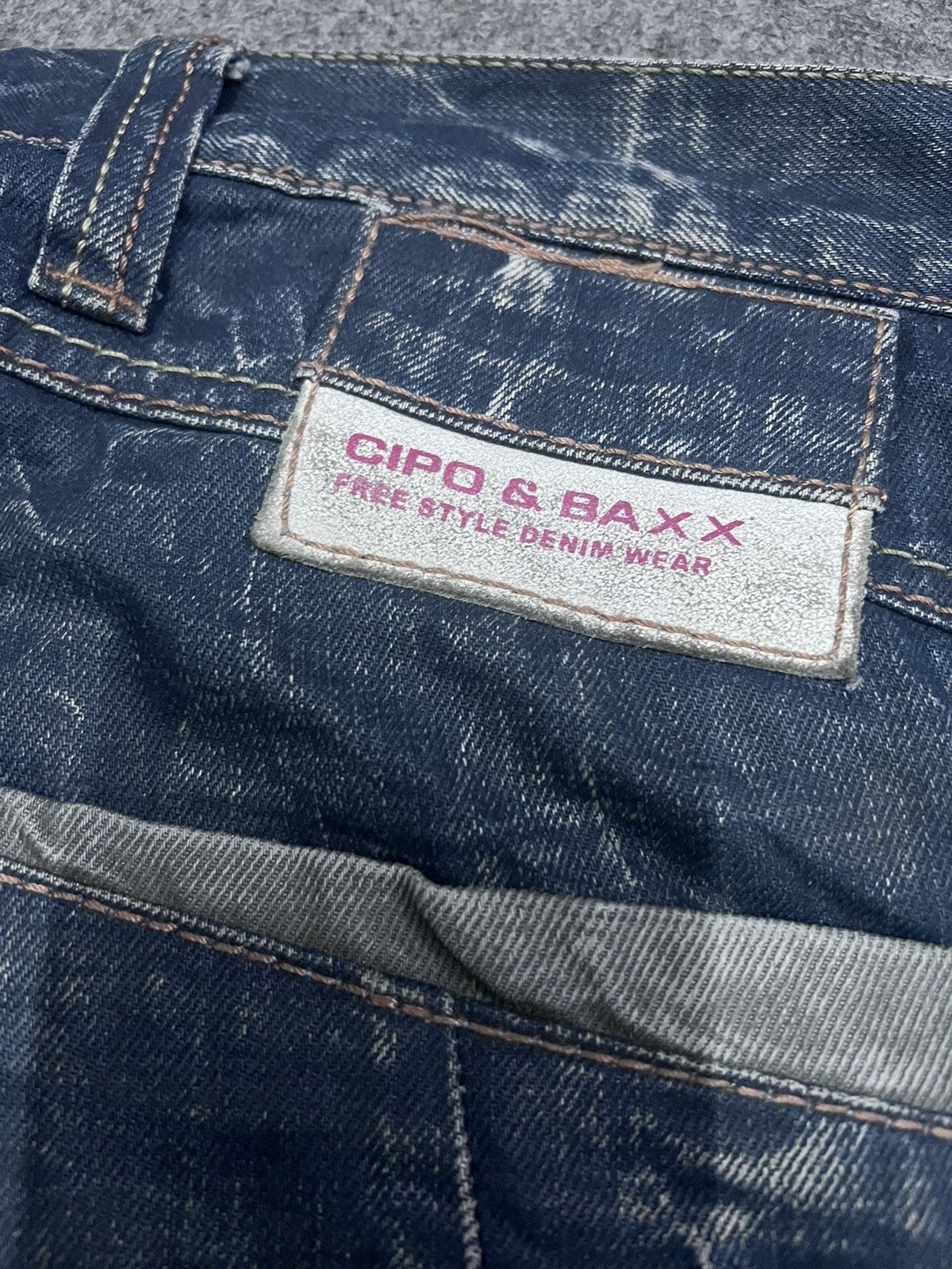 Other SICK💥CIPO&BAXX DISTRESSED DENIM PANTS INSPIRED ISSEY MIYAKE Size US 35 - 8 Thumbnail