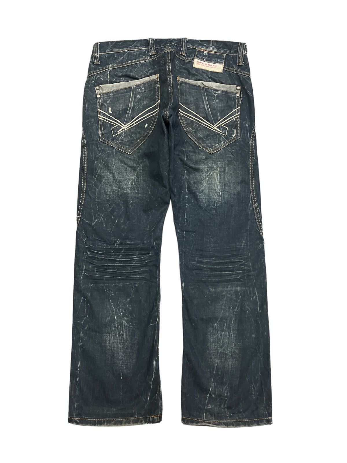 Other SICK💥CIPO&BAXX DISTRESSED DENIM PANTS INSPIRED ISSEY MIYAKE Size US 35 - 7 Thumbnail