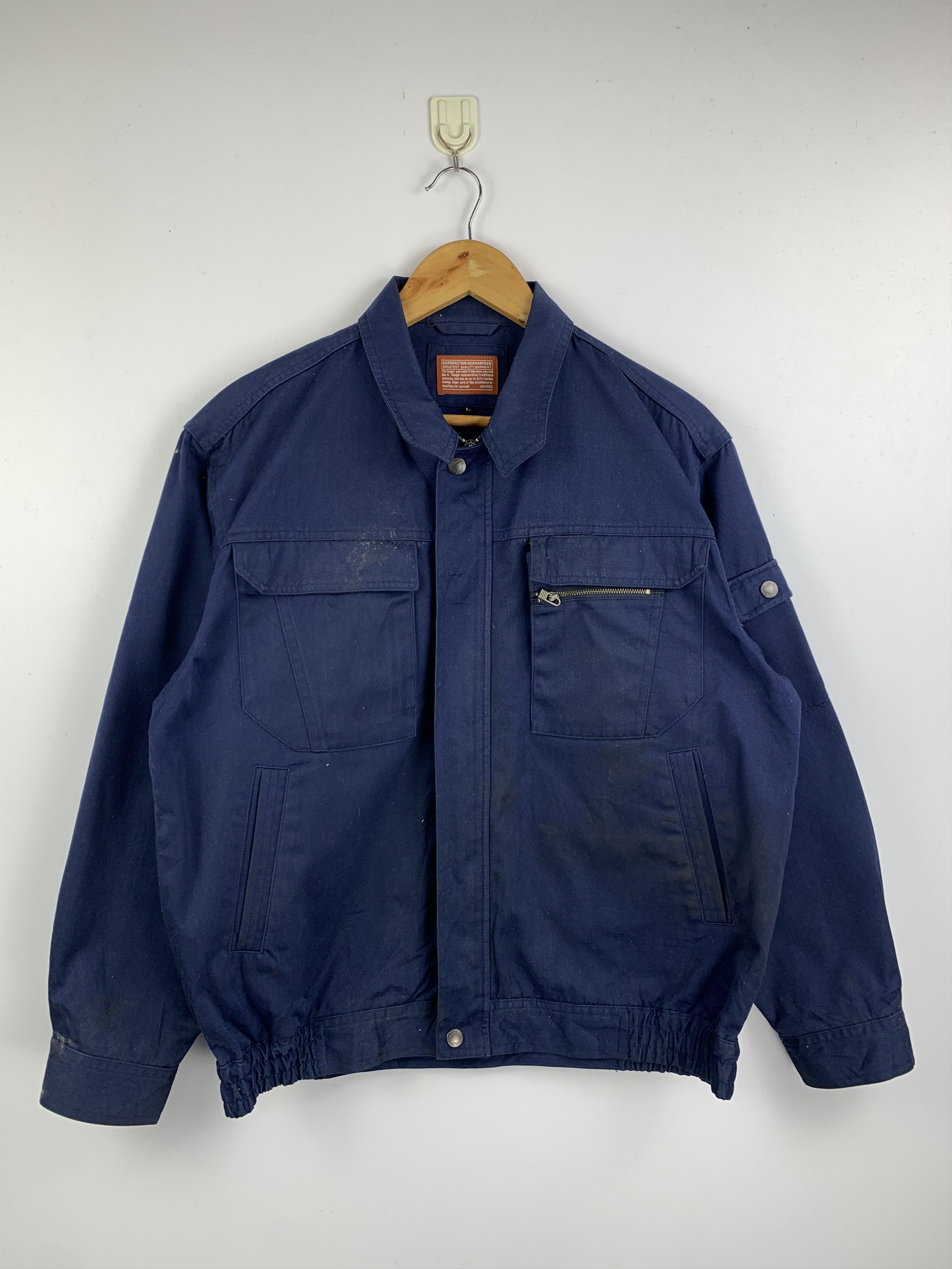 Japanese Brand Vintage Jichood Trad-Modern Twill Workwear Jacket Size US L / EU 52-54 / 3 - 1 Thumbnail