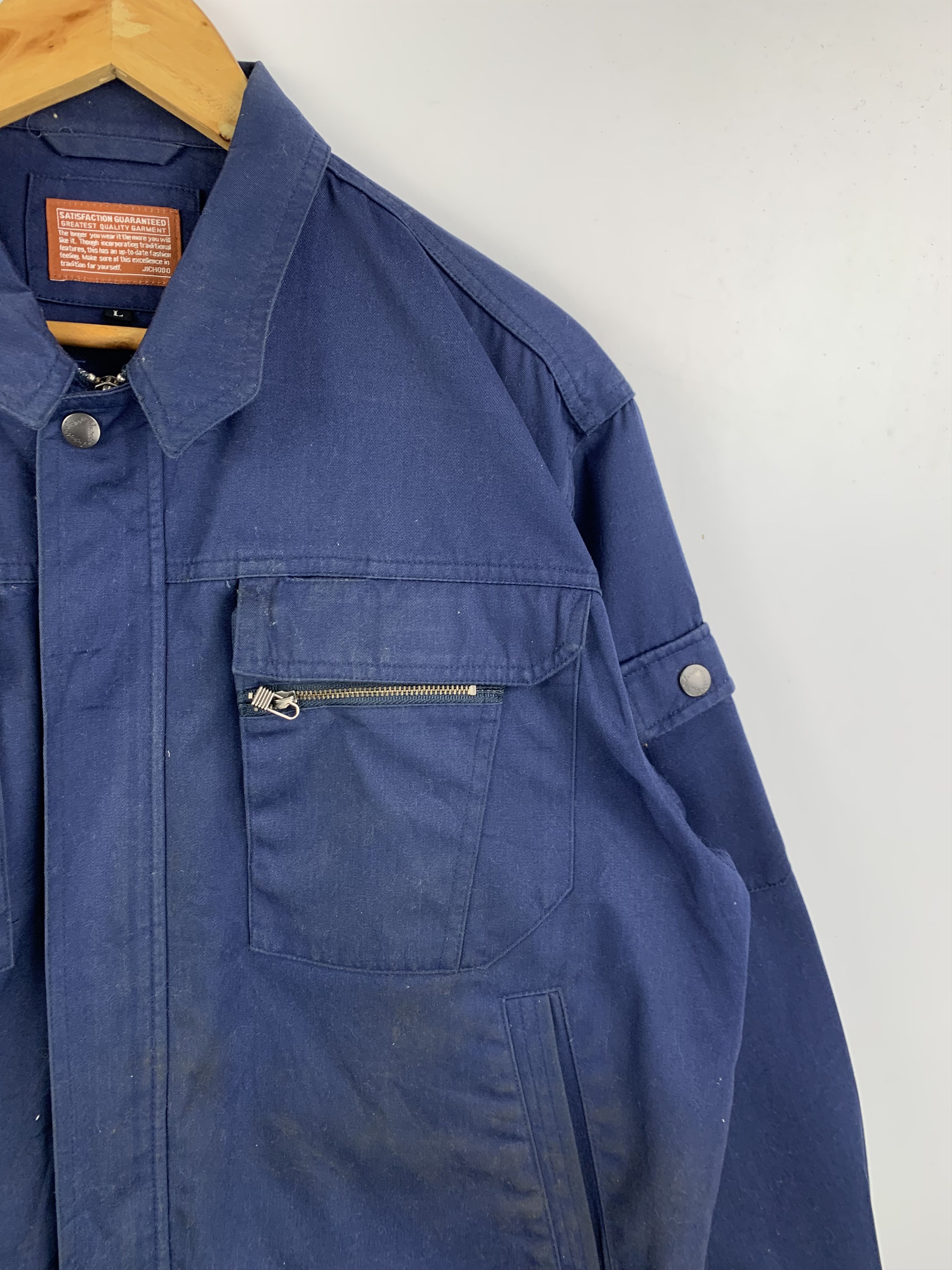 Japanese Brand Vintage Jichood Trad-Modern Twill Workwear Jacket Size US L / EU 52-54 / 3 - 4 Thumbnail