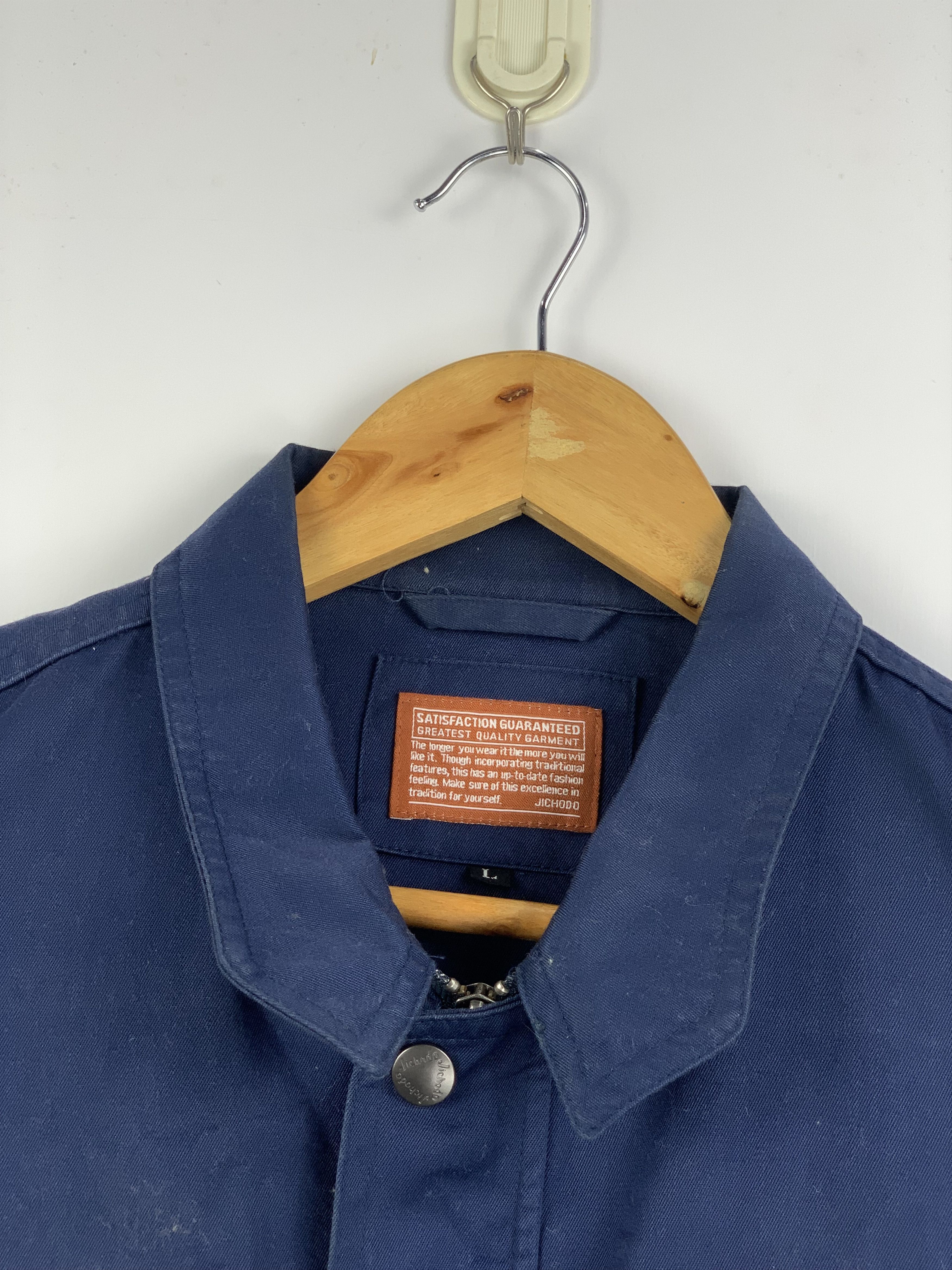 Japanese Brand Vintage Jichood Trad-Modern Twill Workwear Jacket Size US L / EU 52-54 / 3 - 2 Thumbnail