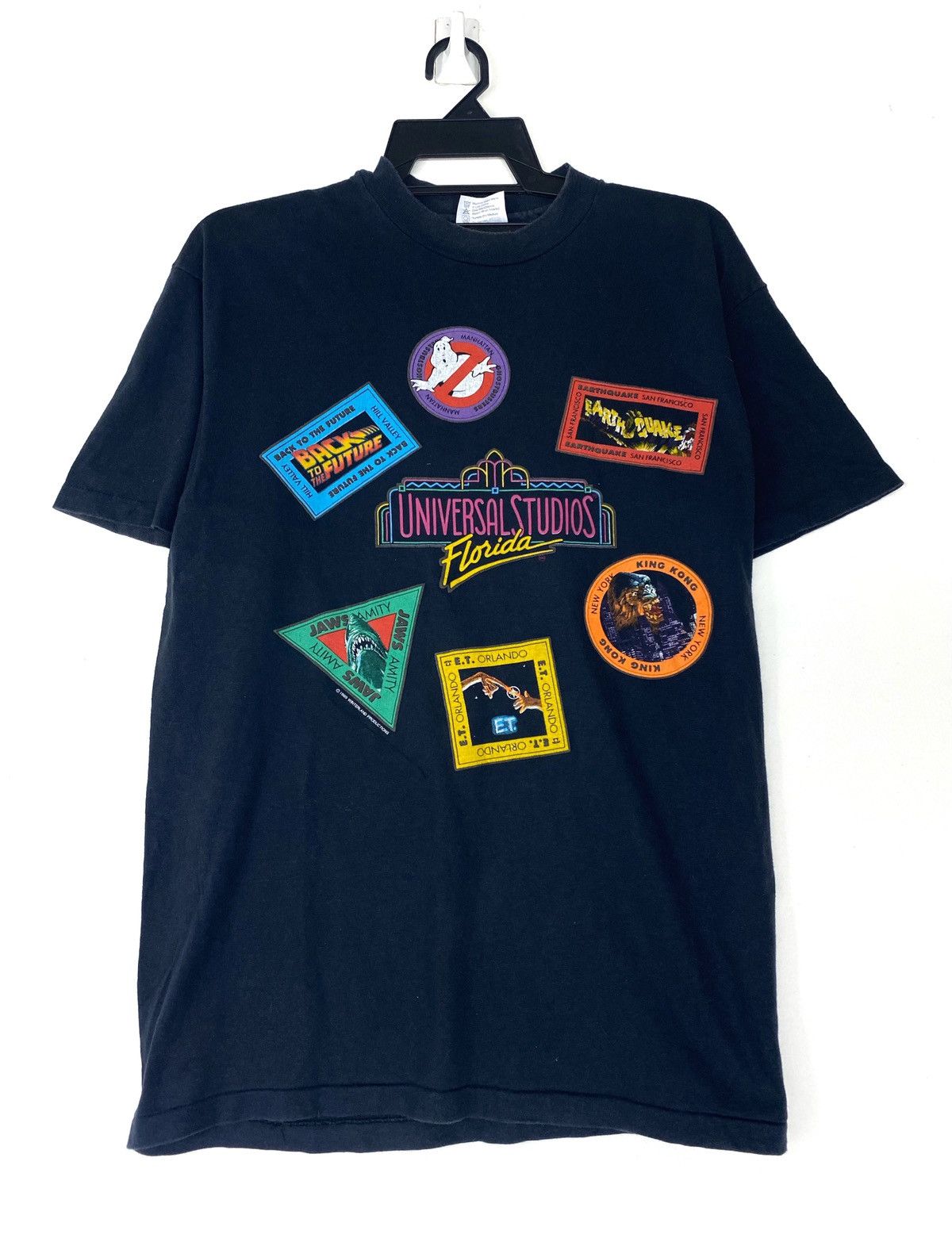 image of Movie x Universal Studios 1989 Jaws Ghostbusters King Kong Et Back To The Future in Black (Size Lar