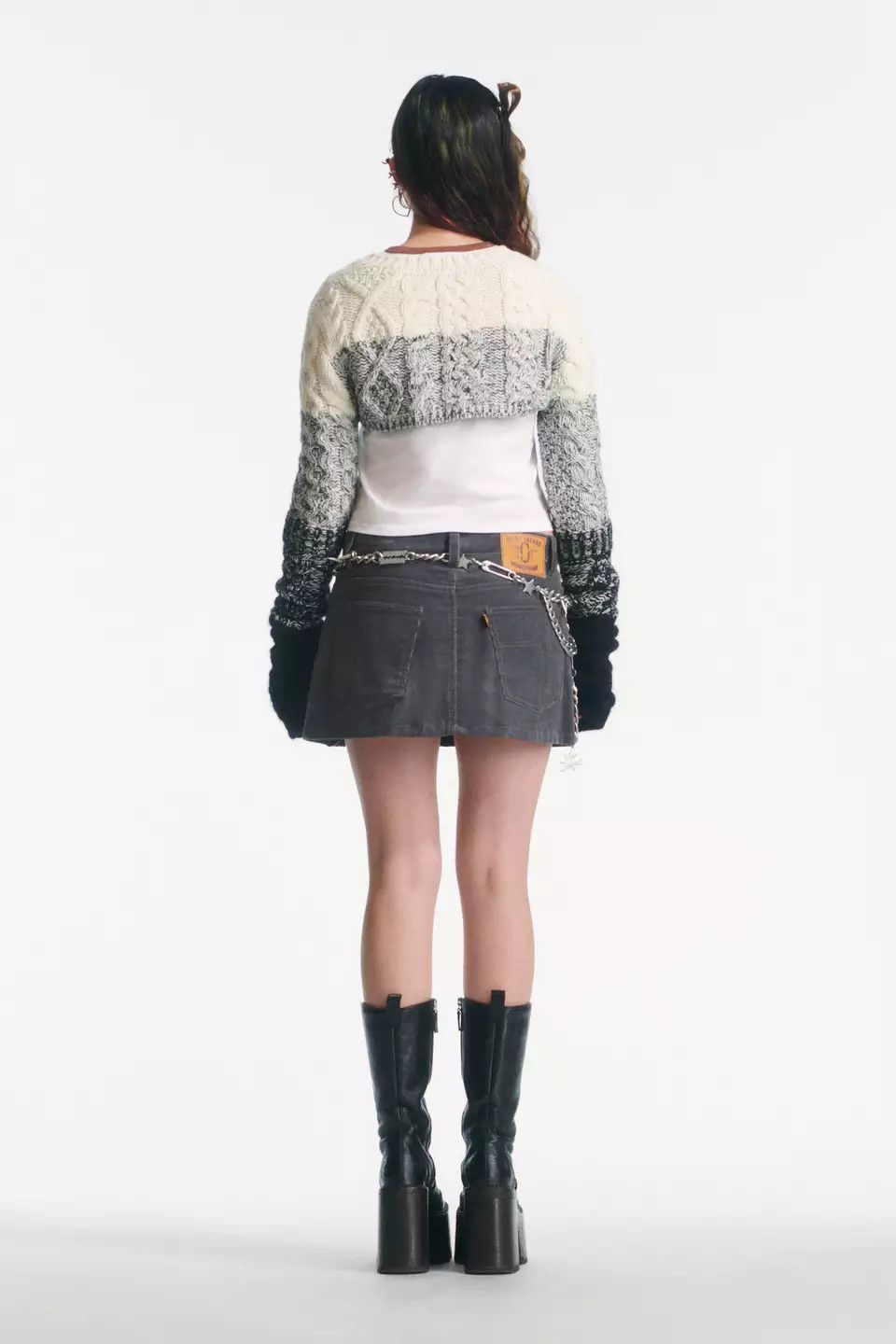 Heaven by Marc Jacobs Heaven Chunky Cropped Cardigan - Marc Jacobs Large Grey Size L / US 10 / IT 46 - 9 Thumbnail