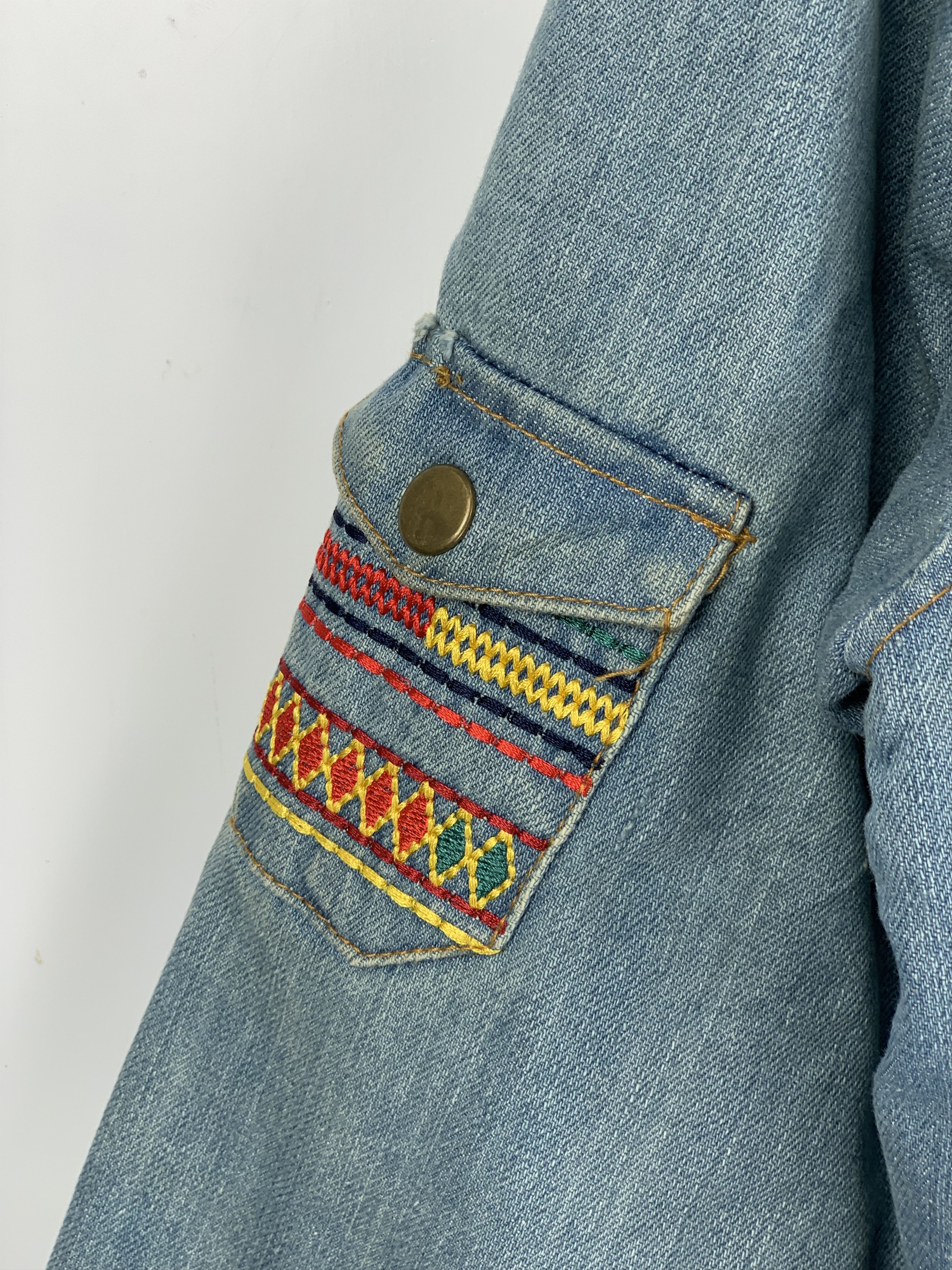 Japanese Brand Vintage Japanese Brand Multi Pocket Faded Denim Jacket Size US S / EU 44-46 / 1 - 10 Thumbnail