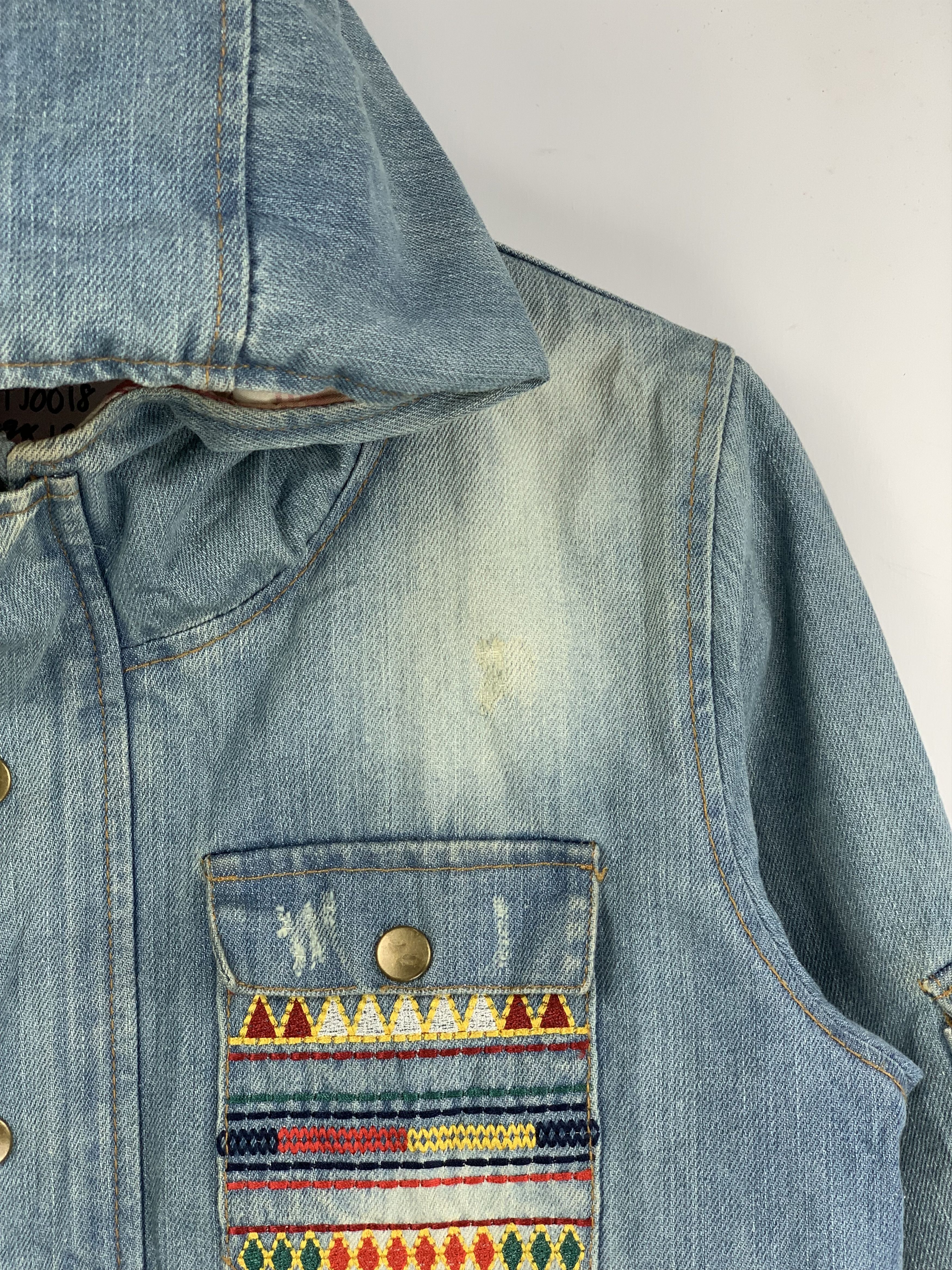 Japanese Brand Vintage Japanese Brand Multi Pocket Faded Denim Jacket Size US S / EU 44-46 / 1 - 6 Thumbnail
