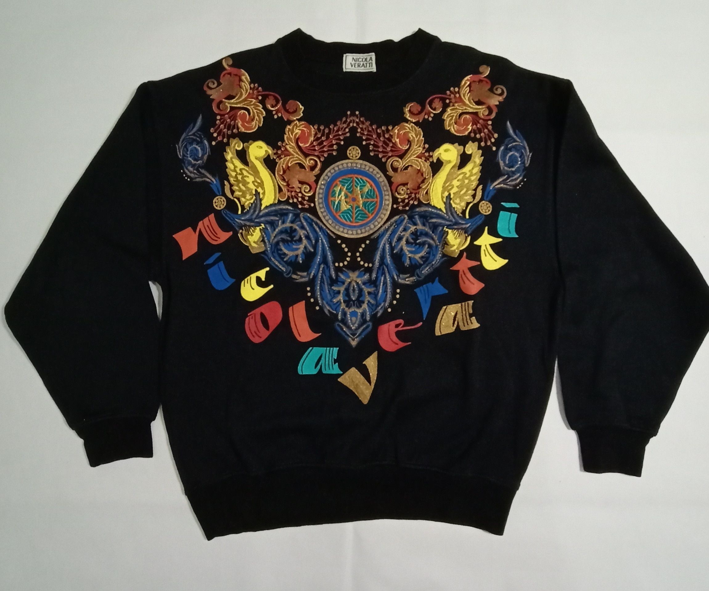 Japanese Brand Nicola Veratti Brand Sweatshirt Embroidery Art Logo Size US M / EU 48-50 / 2 - 1 Thumbnail