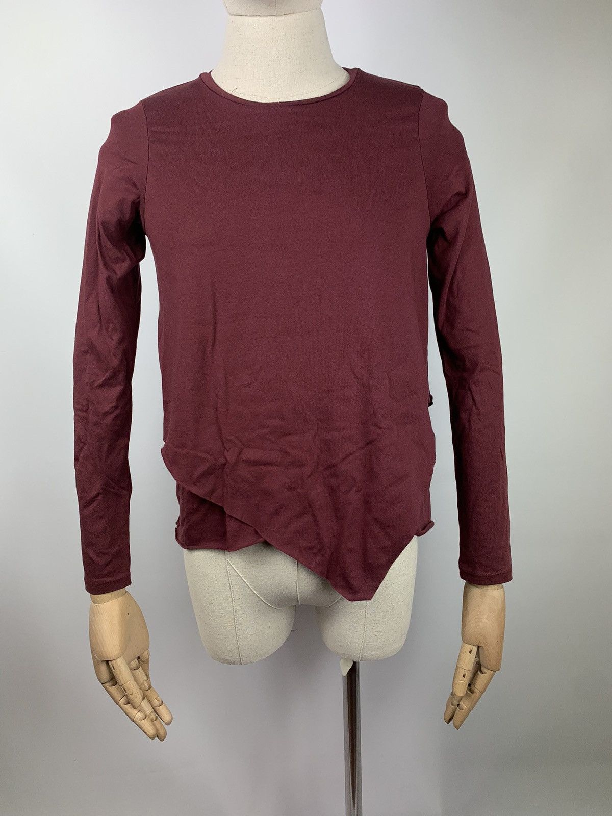 Allsaints Allsaints Daisy Long sleeve tee assymetrical size S burgundy Size S / US 4 / IT 40 - 1 Thumbnail