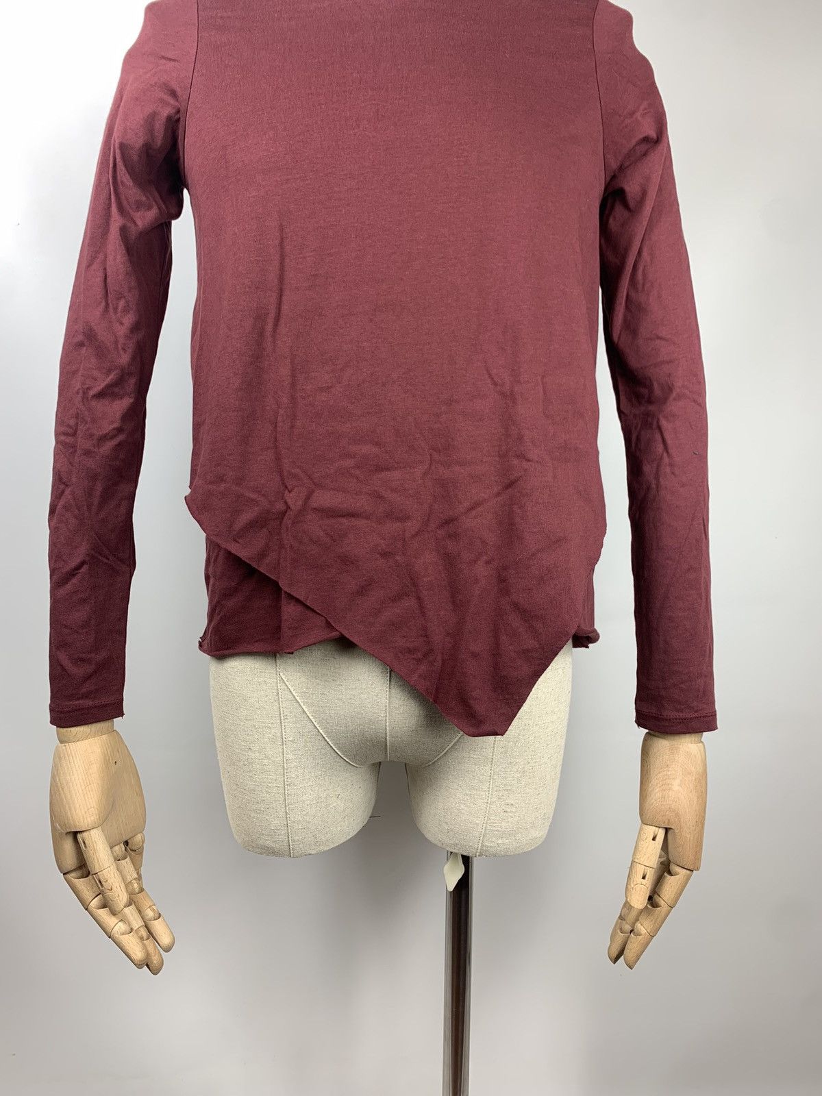 Allsaints Allsaints Daisy Long sleeve tee assymetrical size S burgundy Size S / US 4 / IT 40 - 3 Thumbnail
