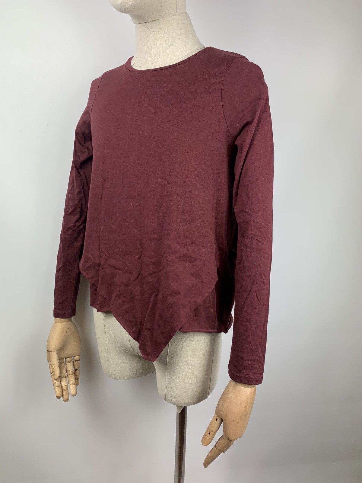 Allsaints Allsaints Daisy Long sleeve tee assymetrical size S burgundy Size S / US 4 / IT 40 - 4 Thumbnail