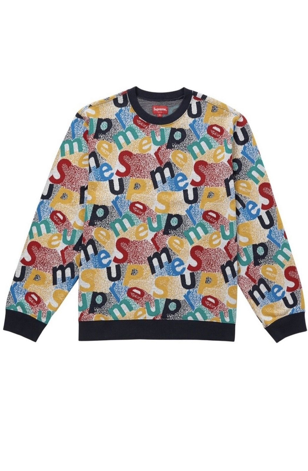 Supreme Supreme Scatter Text Crewneck Sweater Sweatshirt | Grailed