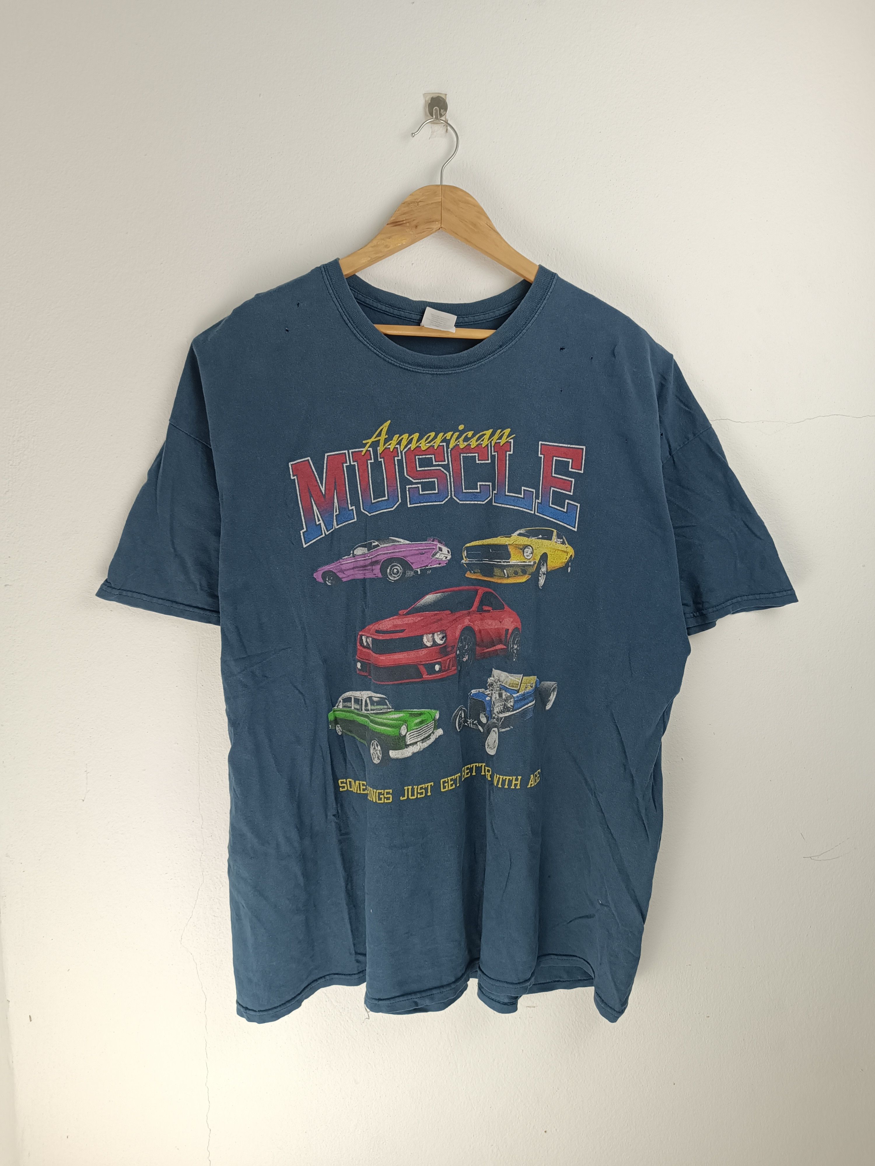 Mustang VINTAGE DISTRESSED AMERICAN MUSCLE (chevy pontiac dodge ford Size US XXL / EU 58 / 5 - 3 Thumbnail