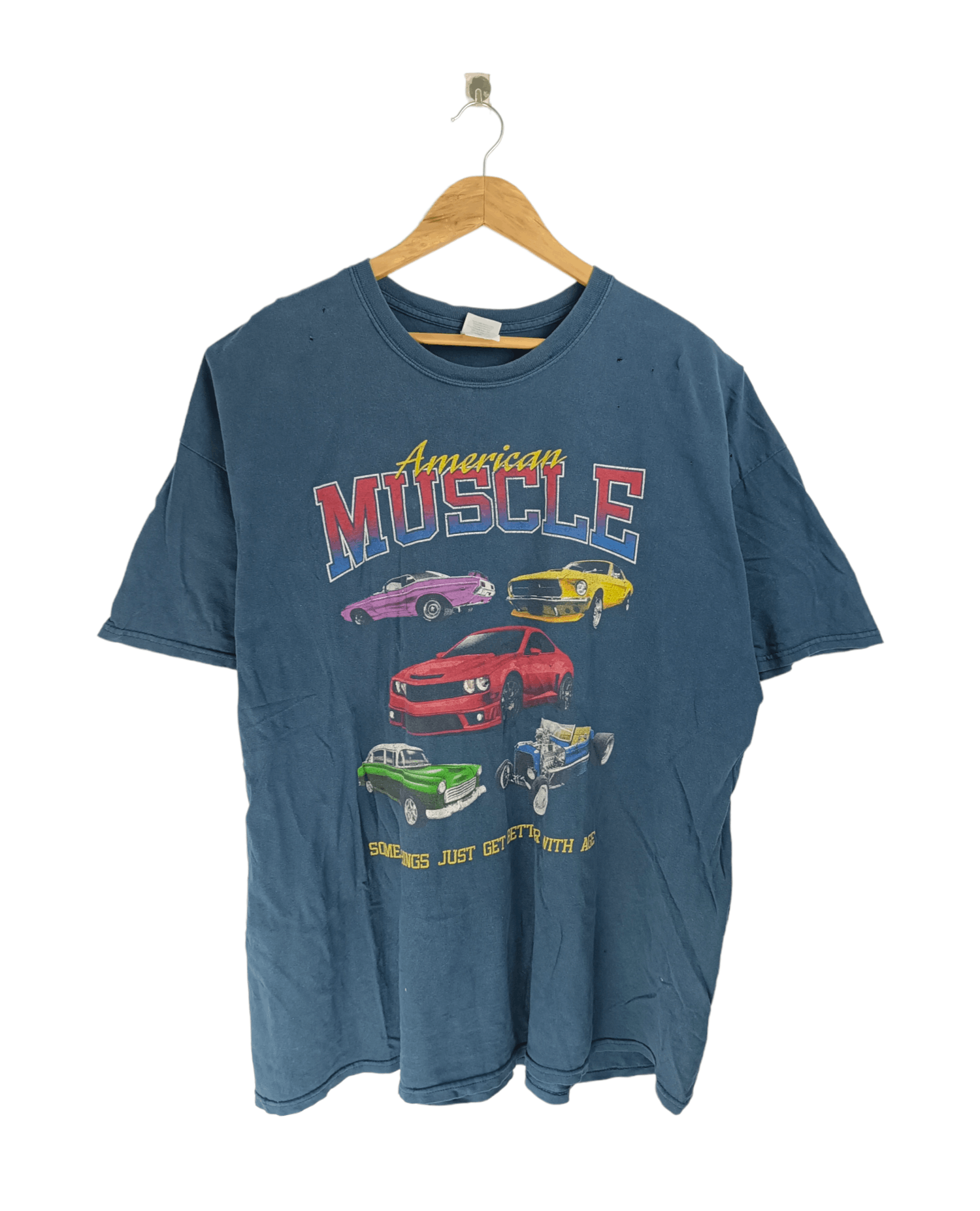 Mustang VINTAGE DISTRESSED AMERICAN MUSCLE (chevy pontiac dodge ford Size US XXL / EU 58 / 5 - 1 Thumbnail