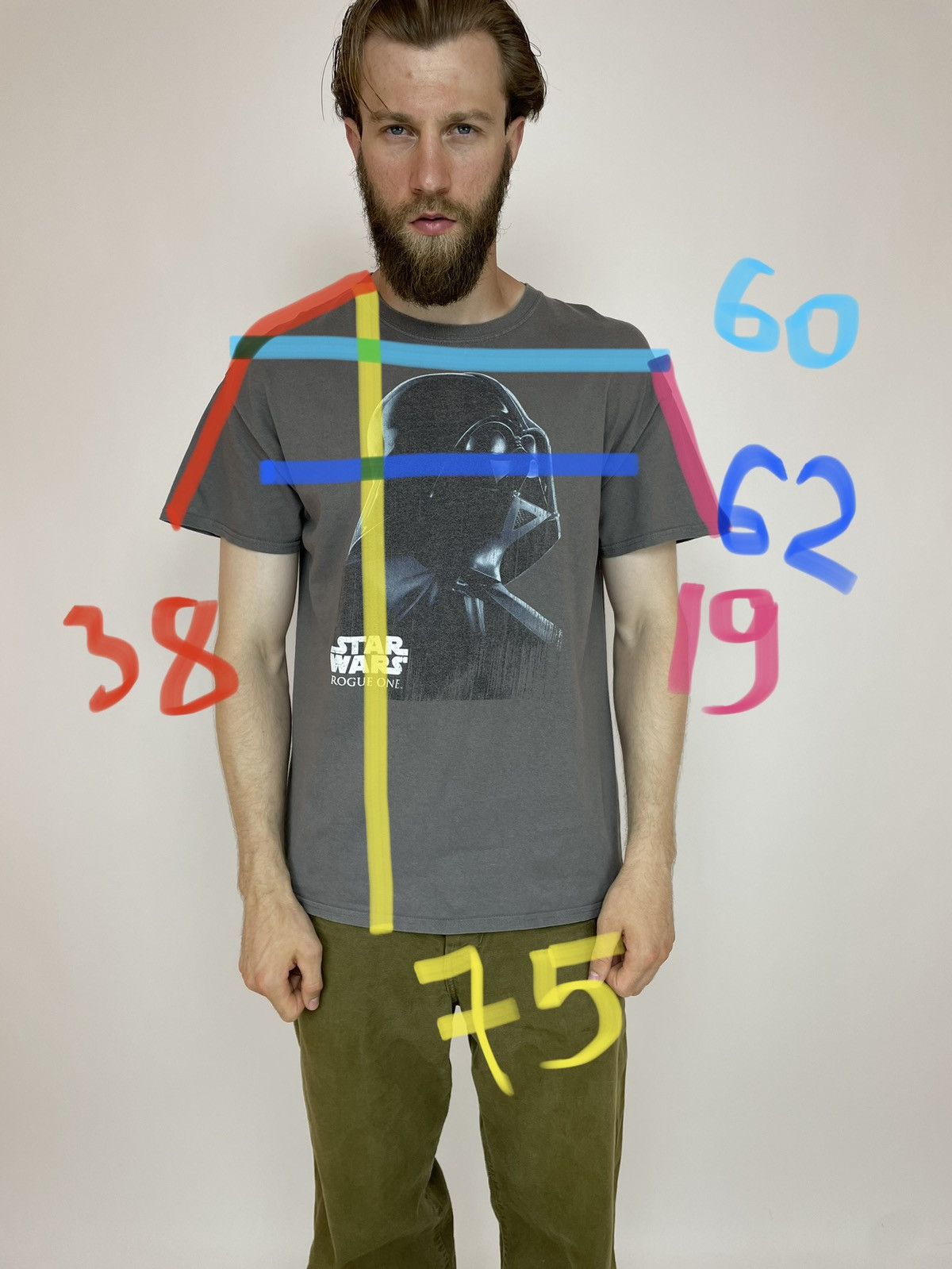 Vintage GILDAN STAR WARS darth vader Rogue one t-shirt vintage Size US XL / EU 56 / 4 - 14 Thumbnail