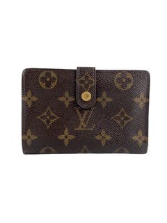 Louis Vuitton Wallet Purse Trifold Monogram Brown Woman Authentic Used H403