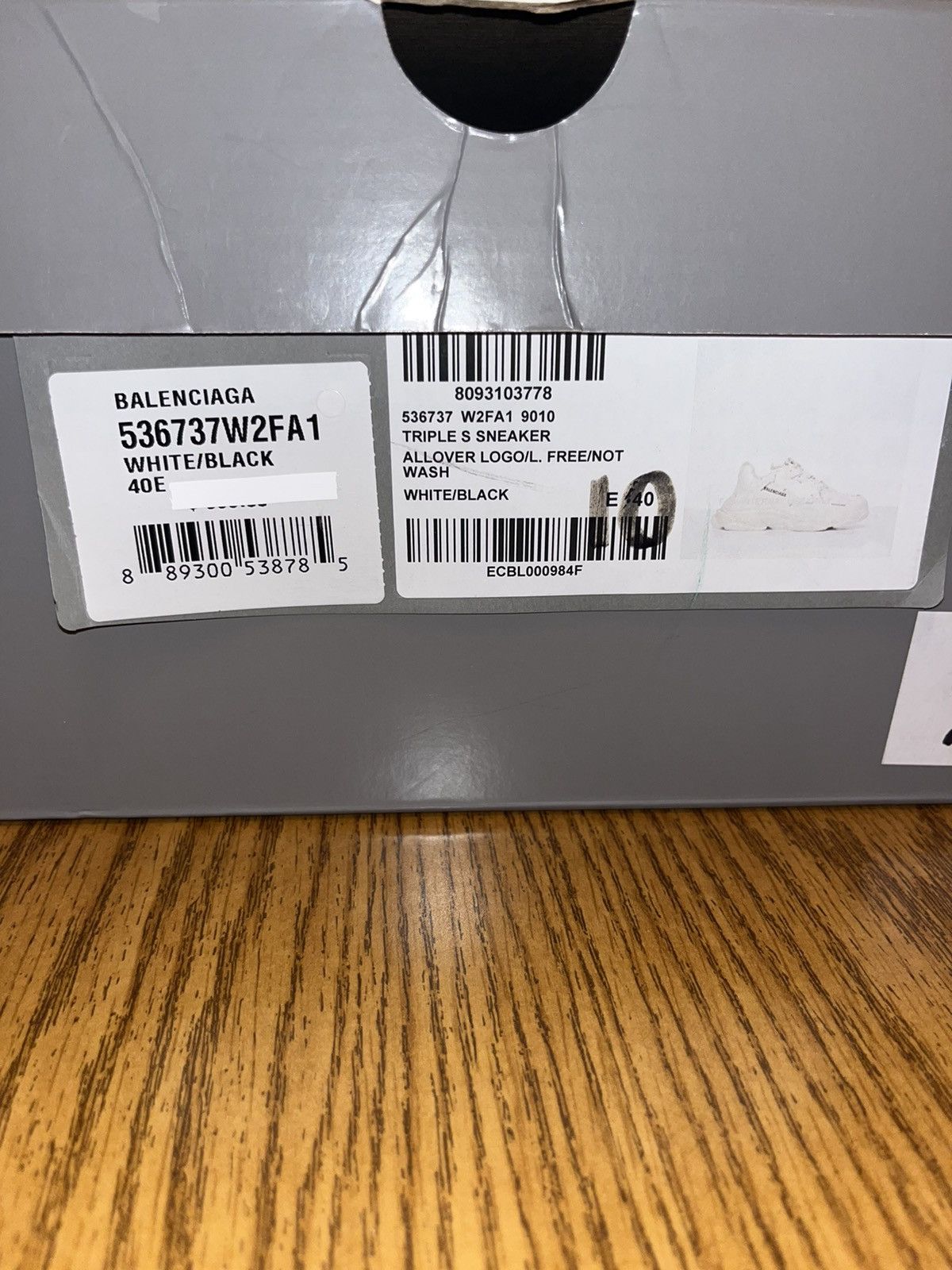 Balenciaga Balenciaga Triple S All Over Logo Sneaker Size US 7 / EU 40 - 10 Thumbnail