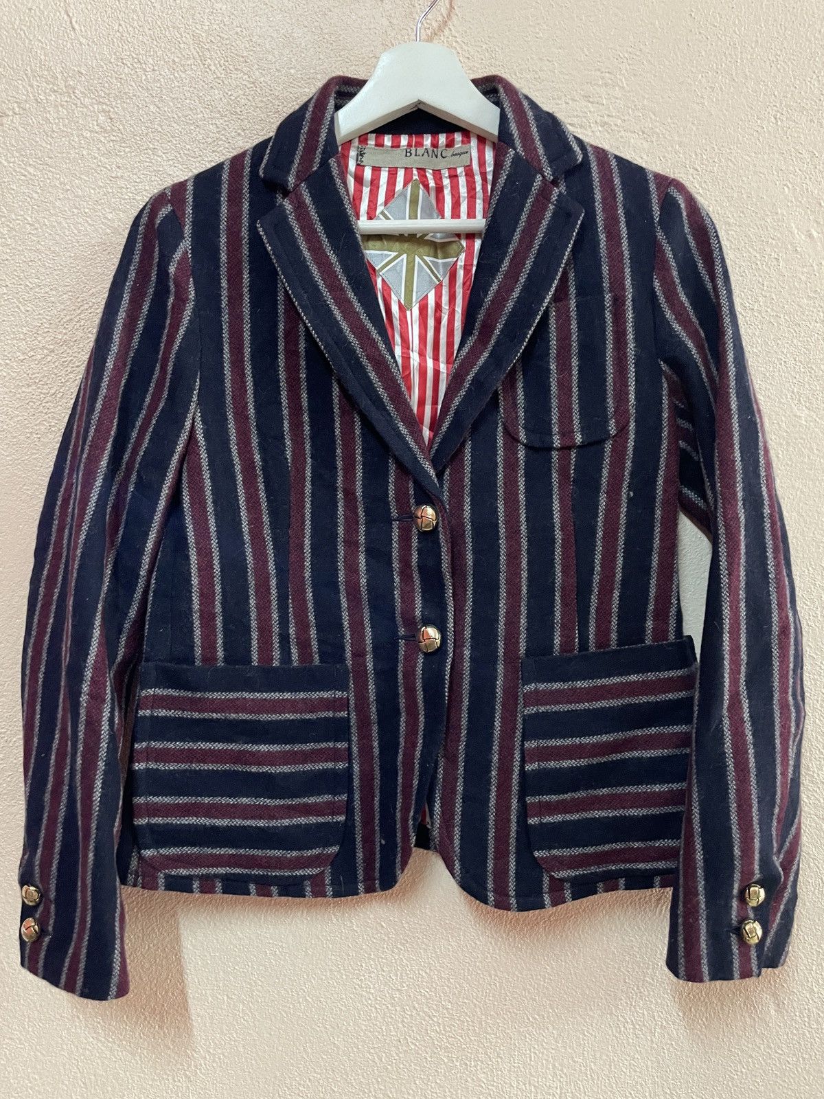 Japanese Brand Blanc Basque inspired by street Punk style CBGB Stripe coat Size US S / EU 44-46 / 1 - 2 Thumbnail