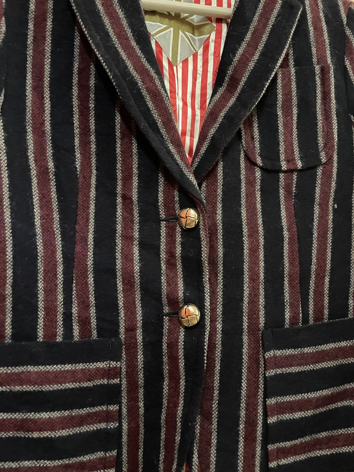 Japanese Brand Blanc Basque inspired by street Punk style CBGB Stripe coat Size US S / EU 44-46 / 1 - 6 Thumbnail