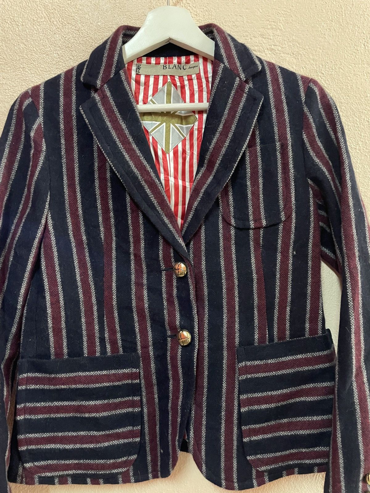 Japanese Brand Blanc Basque inspired by street Punk style CBGB Stripe coat Size US S / EU 44-46 / 1 - 4 Thumbnail