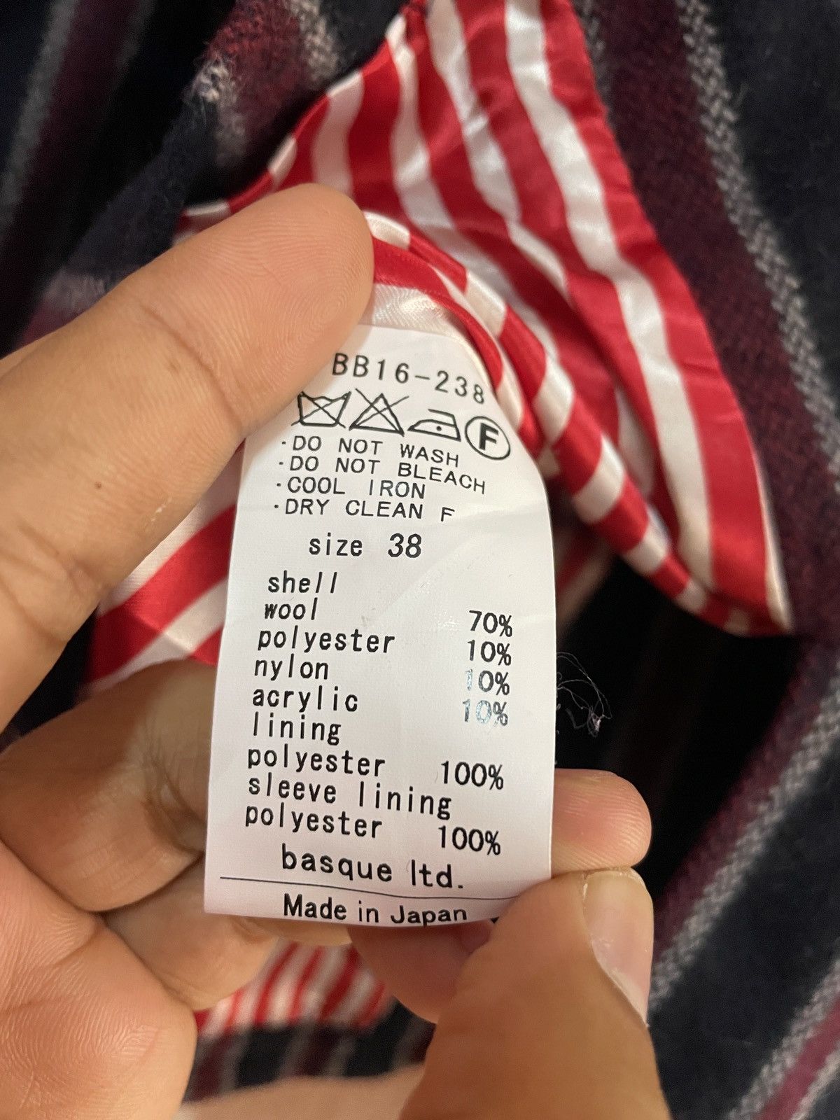 Japanese Brand Blanc Basque inspired by street Punk style CBGB Stripe coat Size US S / EU 44-46 / 1 - 8 Thumbnail