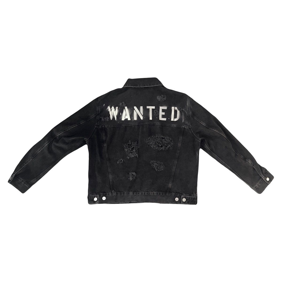 H&M Distressed & Pierced Denim Jacket Size US L / EU 52-54 / 3 - 1 Thumbnail