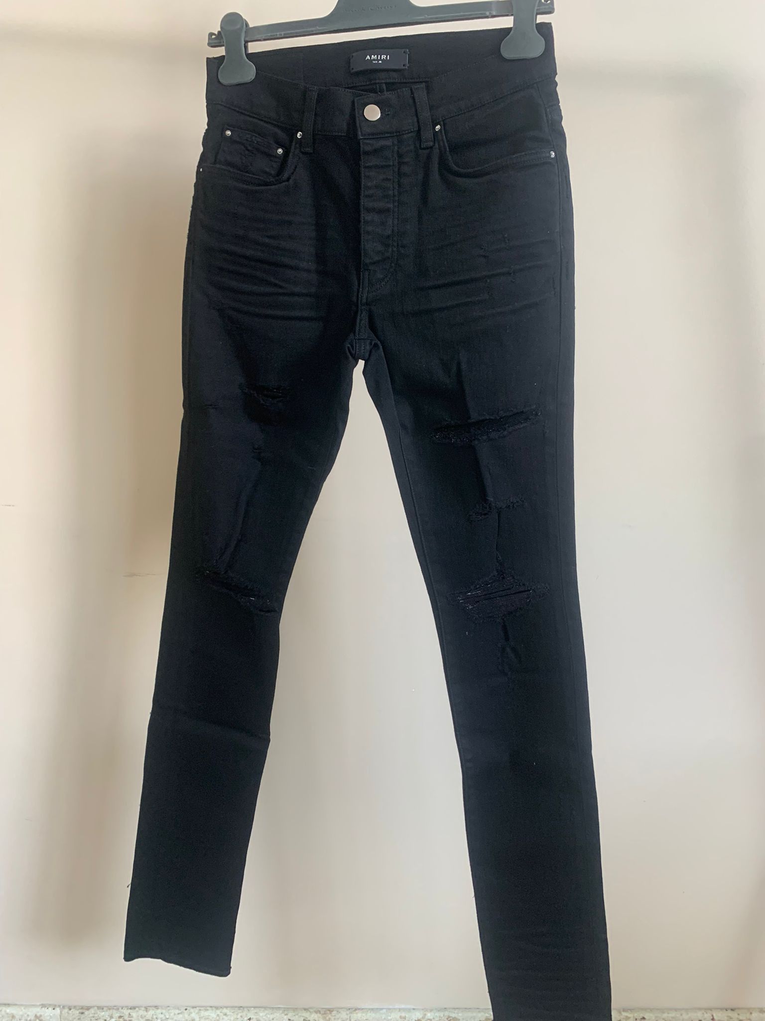 image of Amiri Thrasher Classic Jeans in Black, Men's (Size 31)