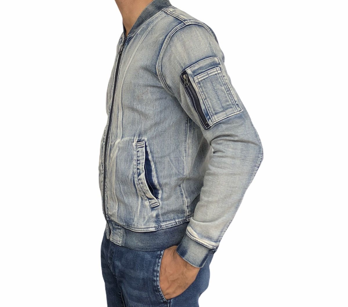 Japanese Brand CavariA Mens Season Bomber Denime Jacket Size US M / EU 48-50 / 2 - 13 Thumbnail