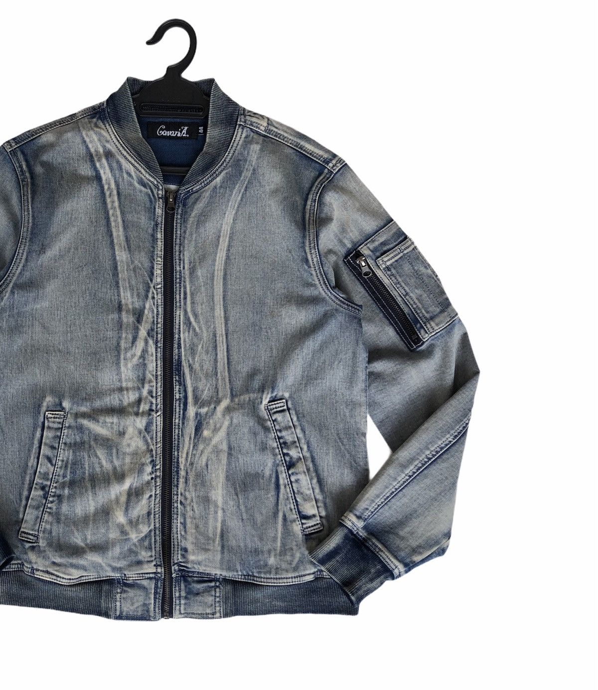 Japanese Brand CavariA Mens Season Bomber Denime Jacket Size US M / EU 48-50 / 2 - 2 Thumbnail
