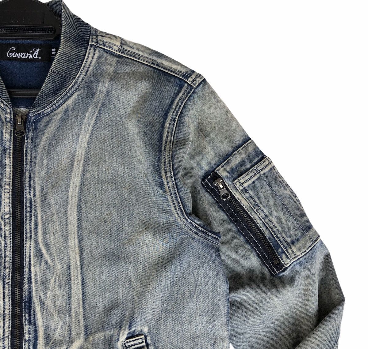 Japanese Brand CavariA Mens Season Bomber Denime Jacket Size US M / EU 48-50 / 2 - 3 Thumbnail