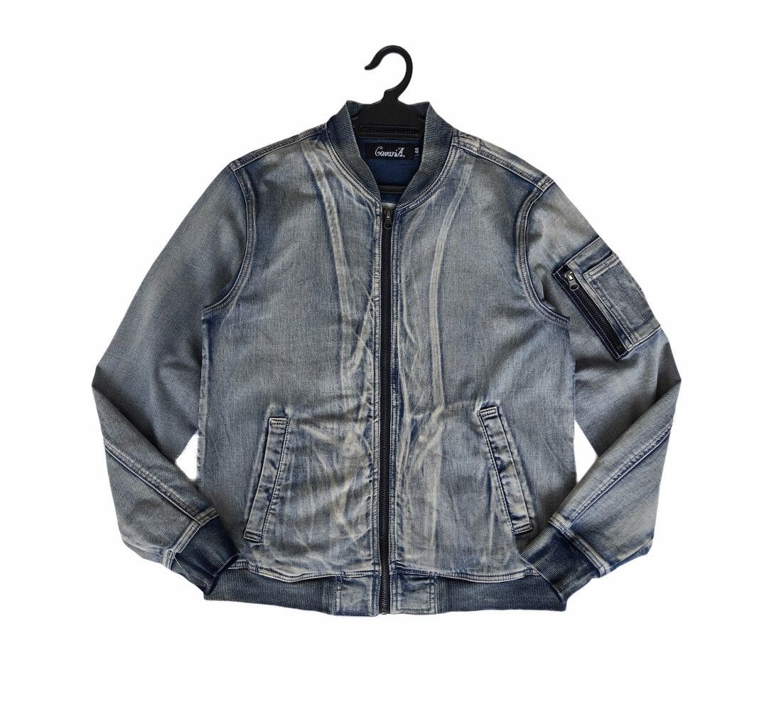 Japanese Brand CavariA Mens Season Bomber Denime Jacket Size US M / EU 48-50 / 2 - 1 Thumbnail