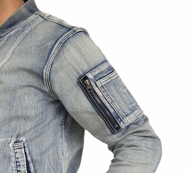 Japanese Brand CavariA Mens Season Bomber Denime Jacket Size US M / EU 48-50 / 2 - 15 Thumbnail