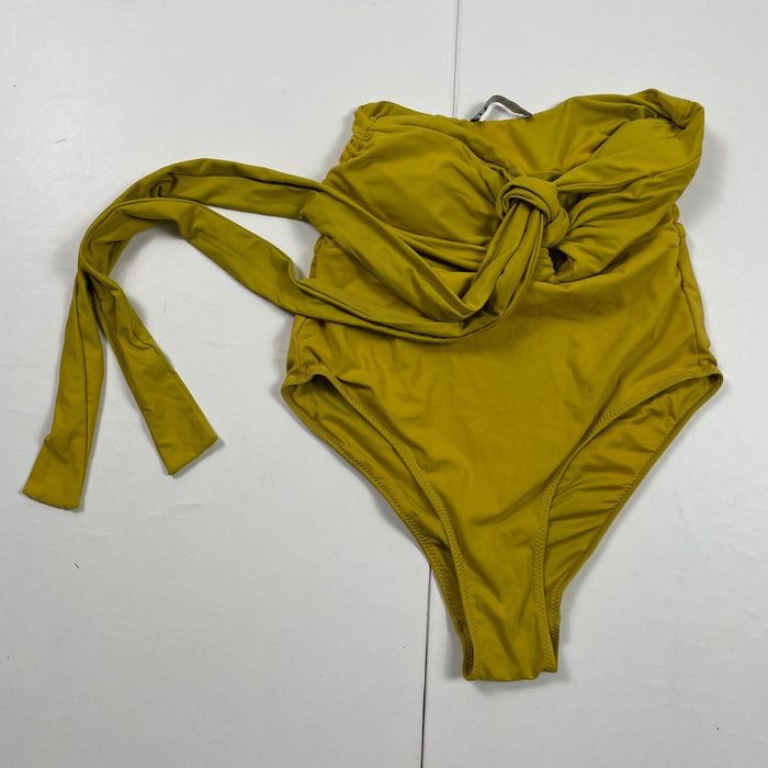 Zara Zara Swimming Costume Small Yellow One Piece Womens Ladies