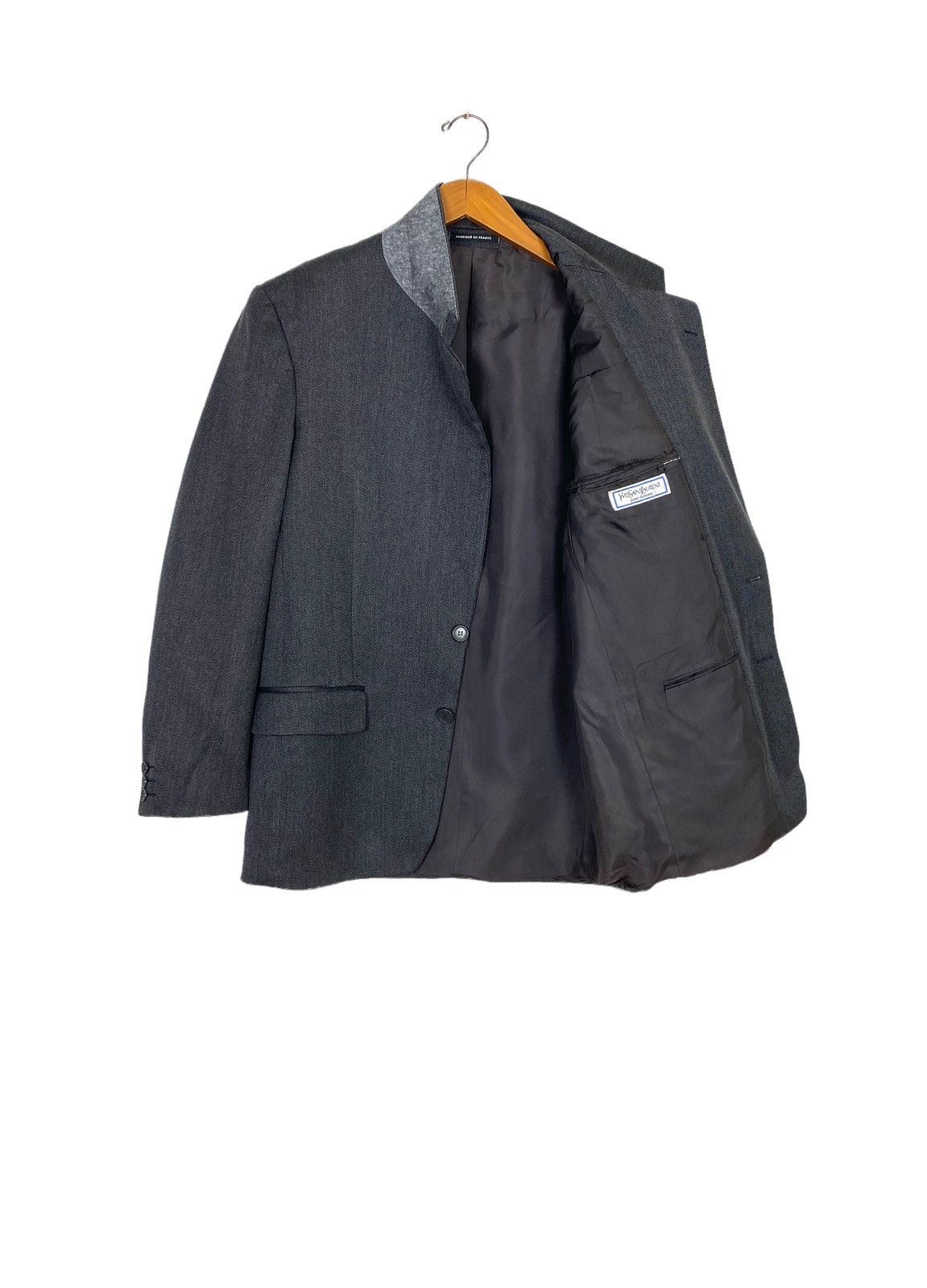 Yves Saint Laurent Vtg Yvest Saint Laurent Single Breasted Blazer Made France Size 42S - 2 Thumbnail